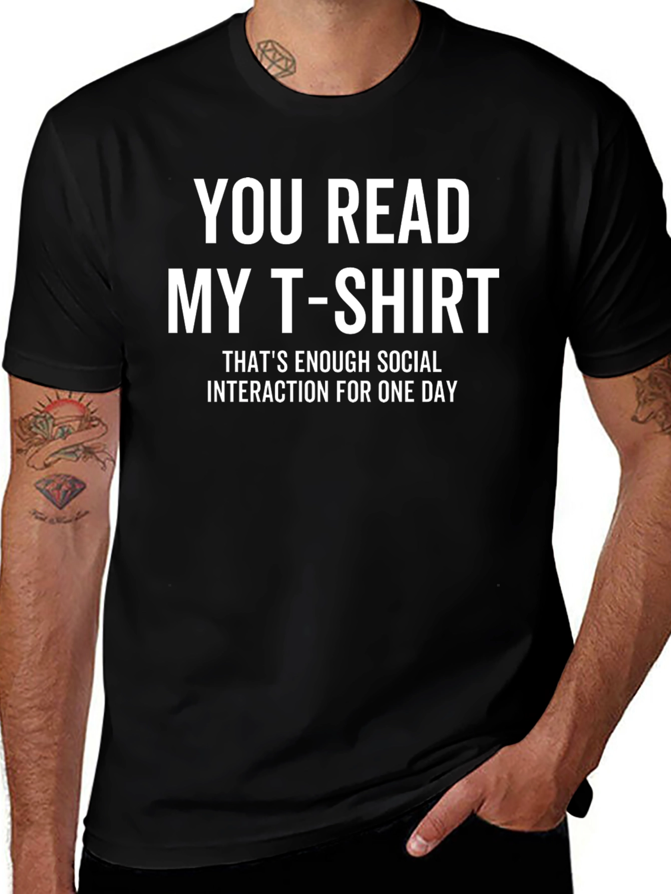 Funny Introvert T-Shirt - Enough Social Interaction Tee