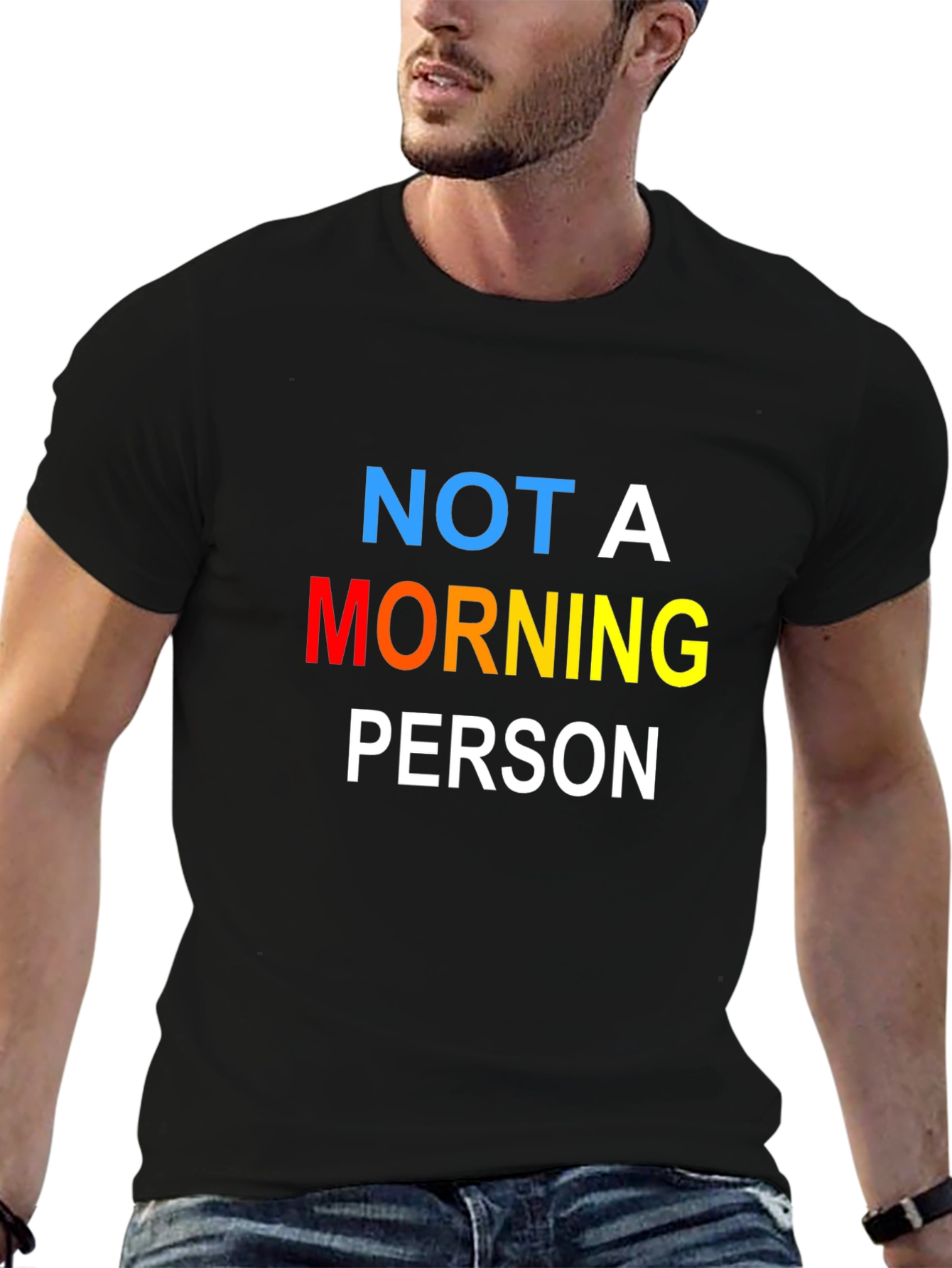 Not A Morning Person Black T-Shirt