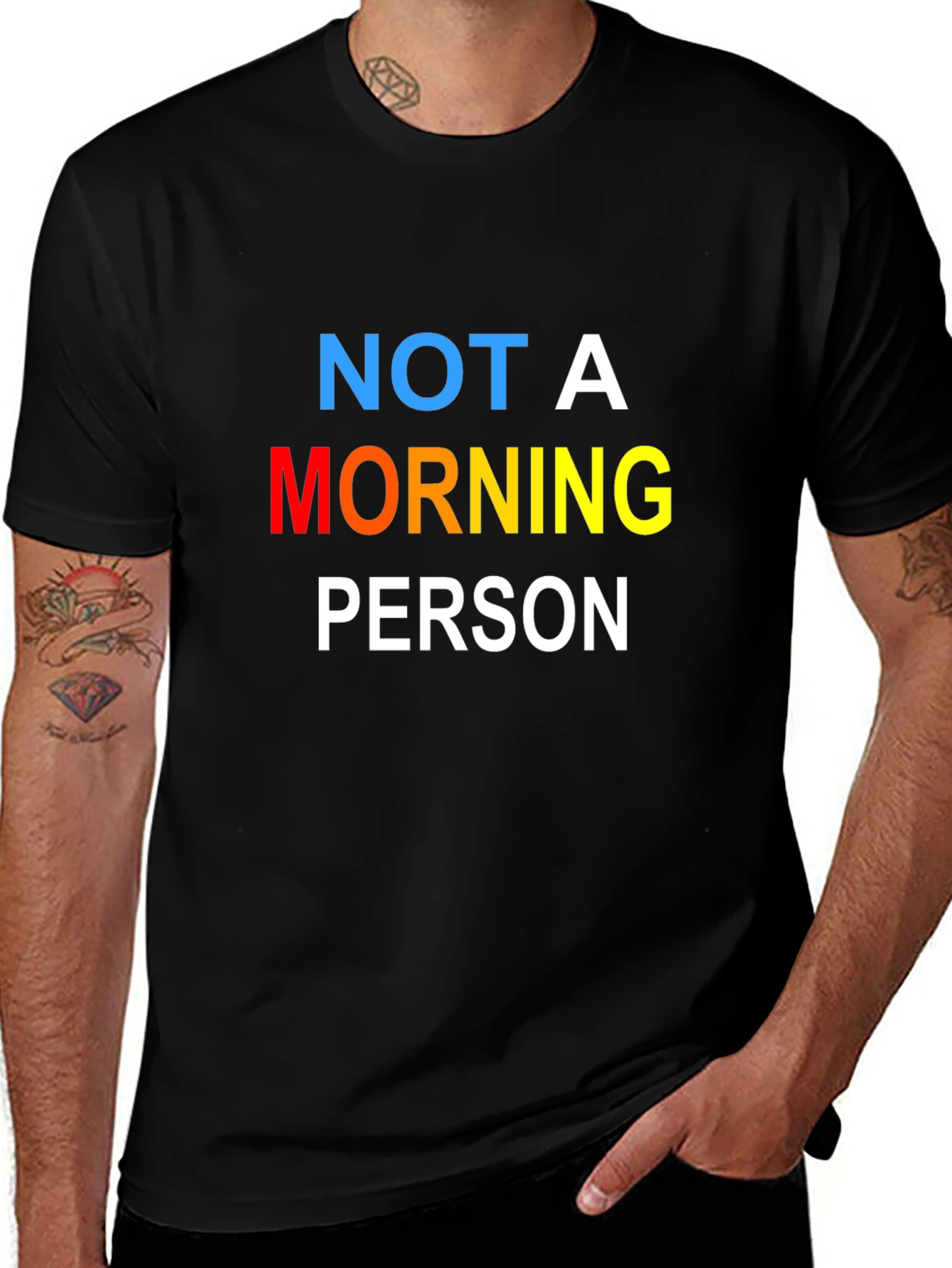Not A Morning Person Black T-Shirt