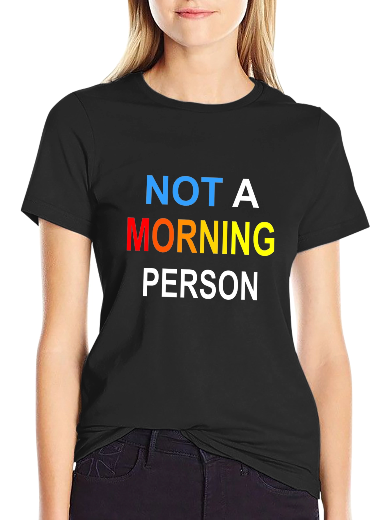 Not A Morning Person Black T-Shirt