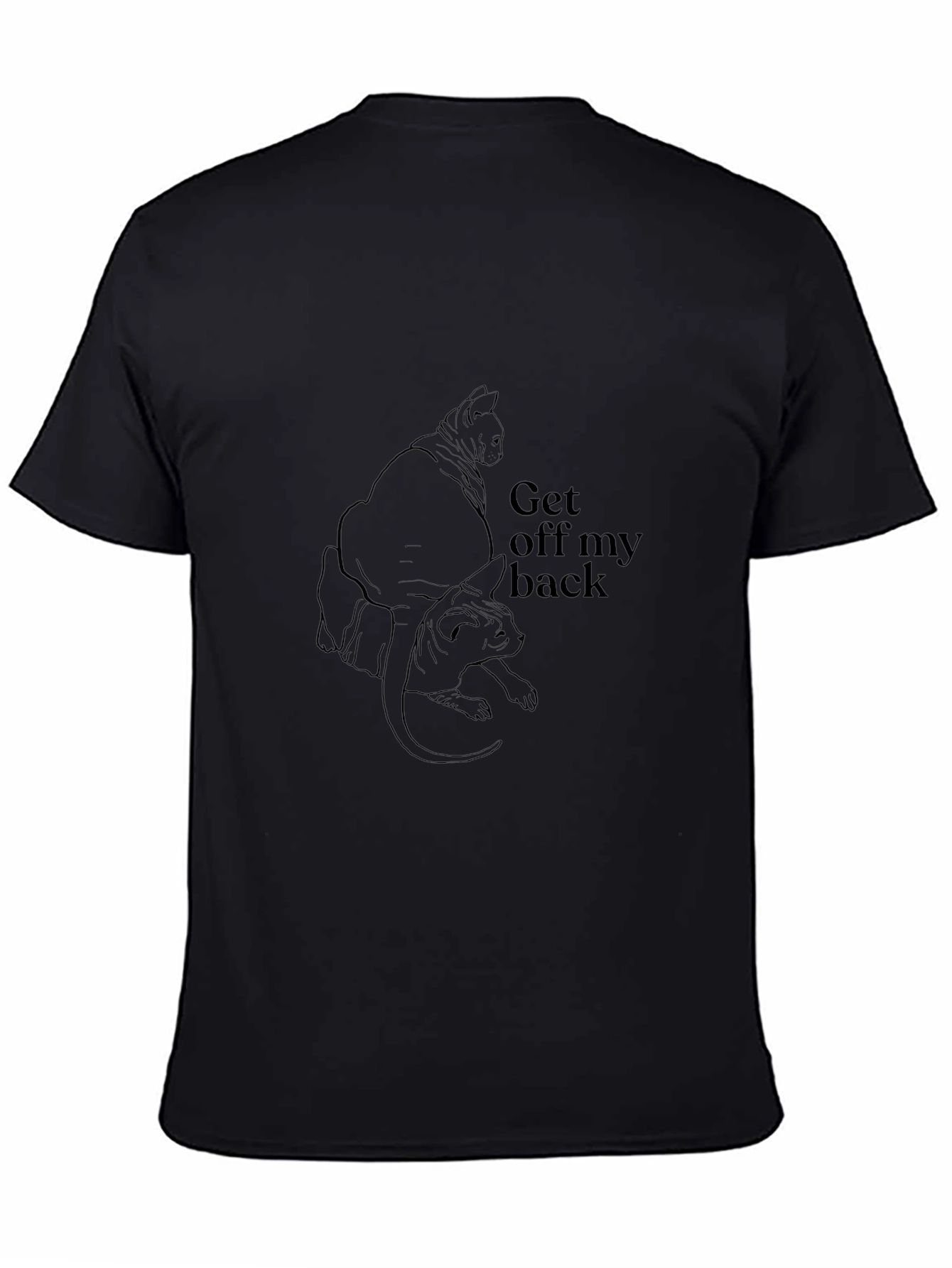 Black Cat Silhouette Graphic Tee