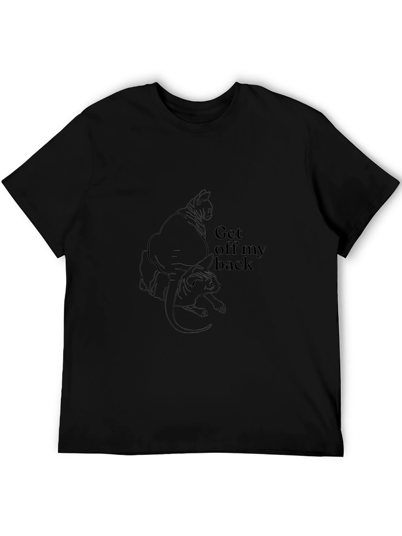 Black Cat Silhouette Graphic Tee
