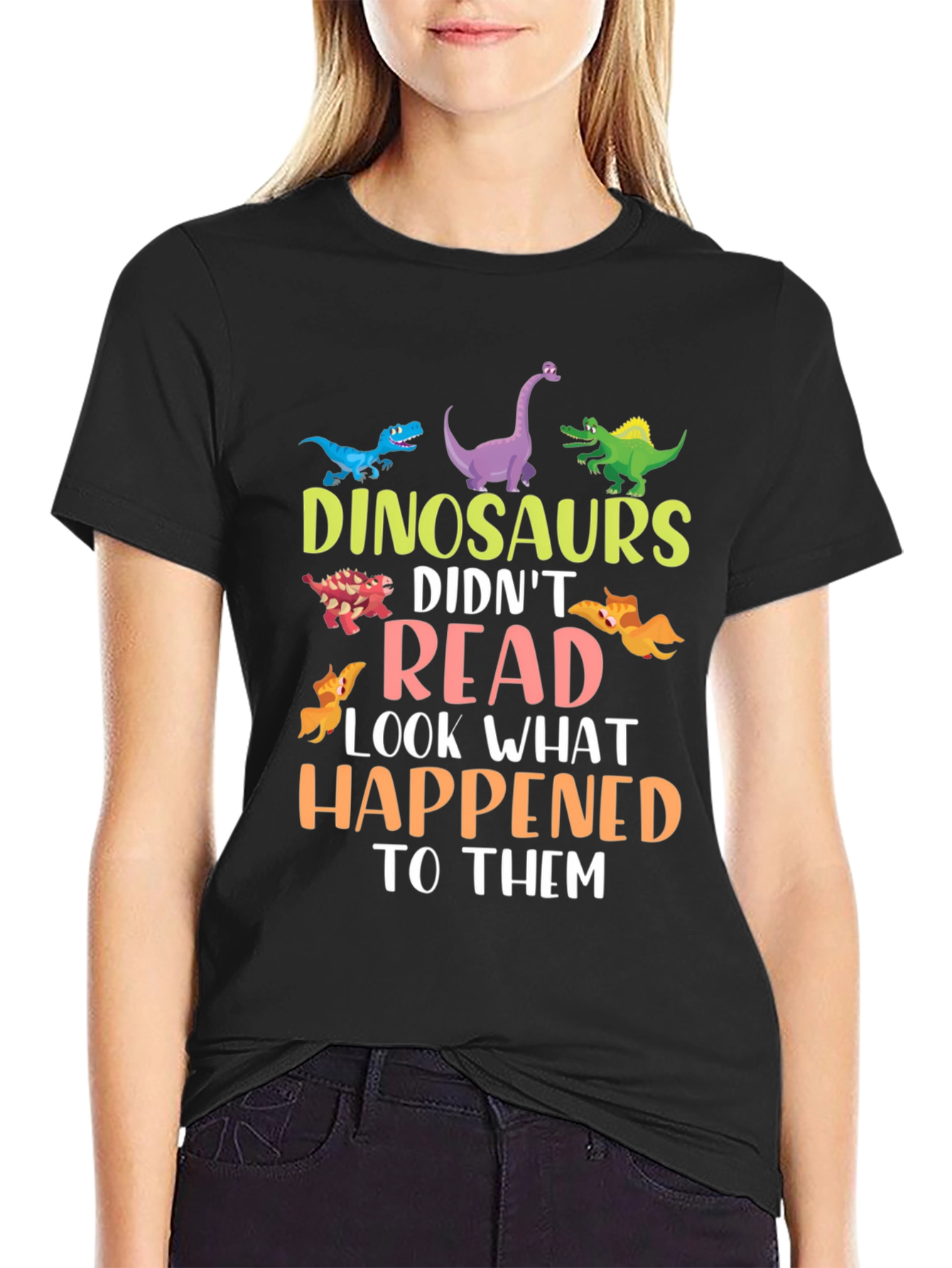 Dinosaurs Didnt Read Funny T-Shirt