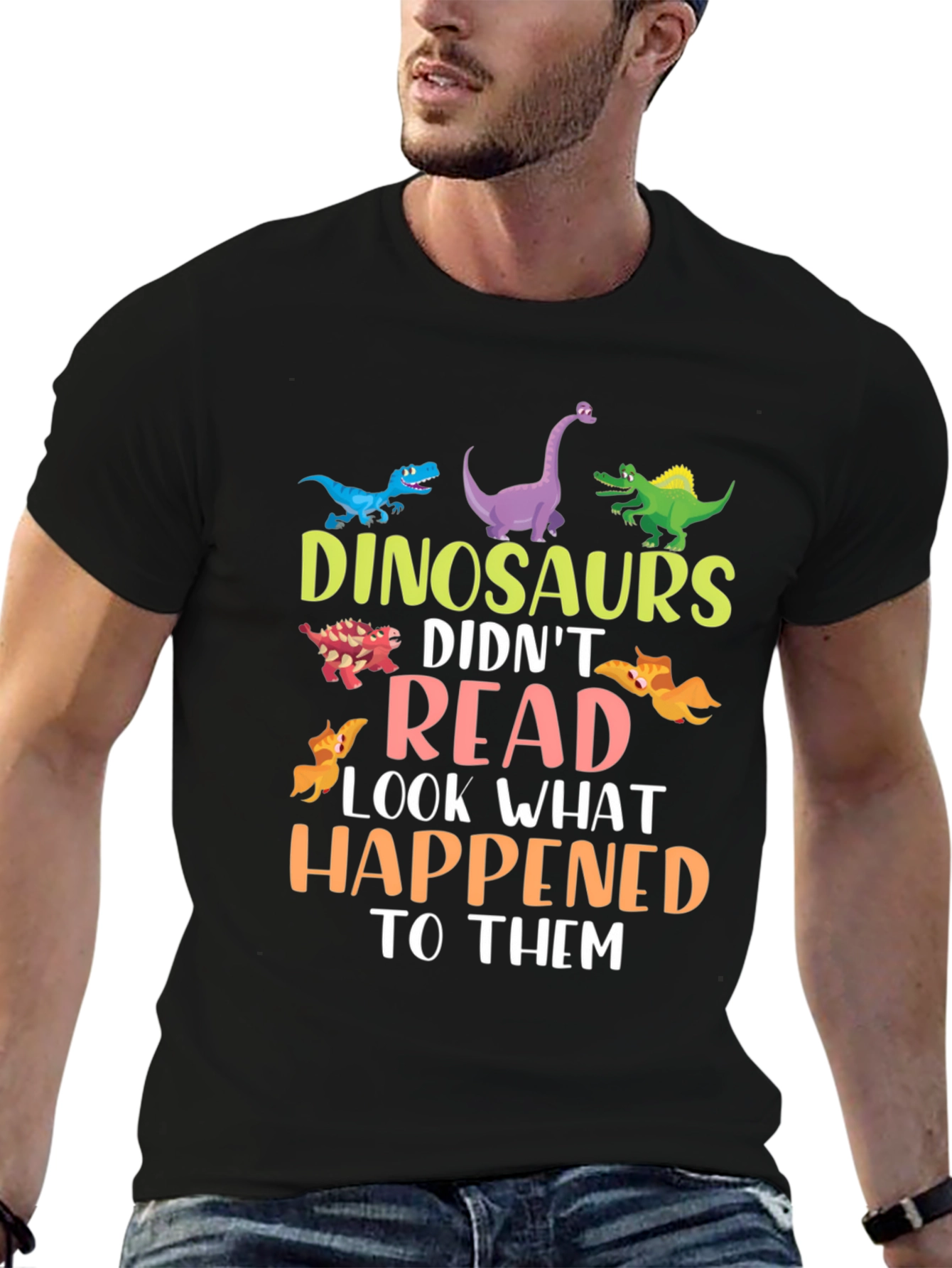Dinosaurs Didnt Read Funny T-Shirt