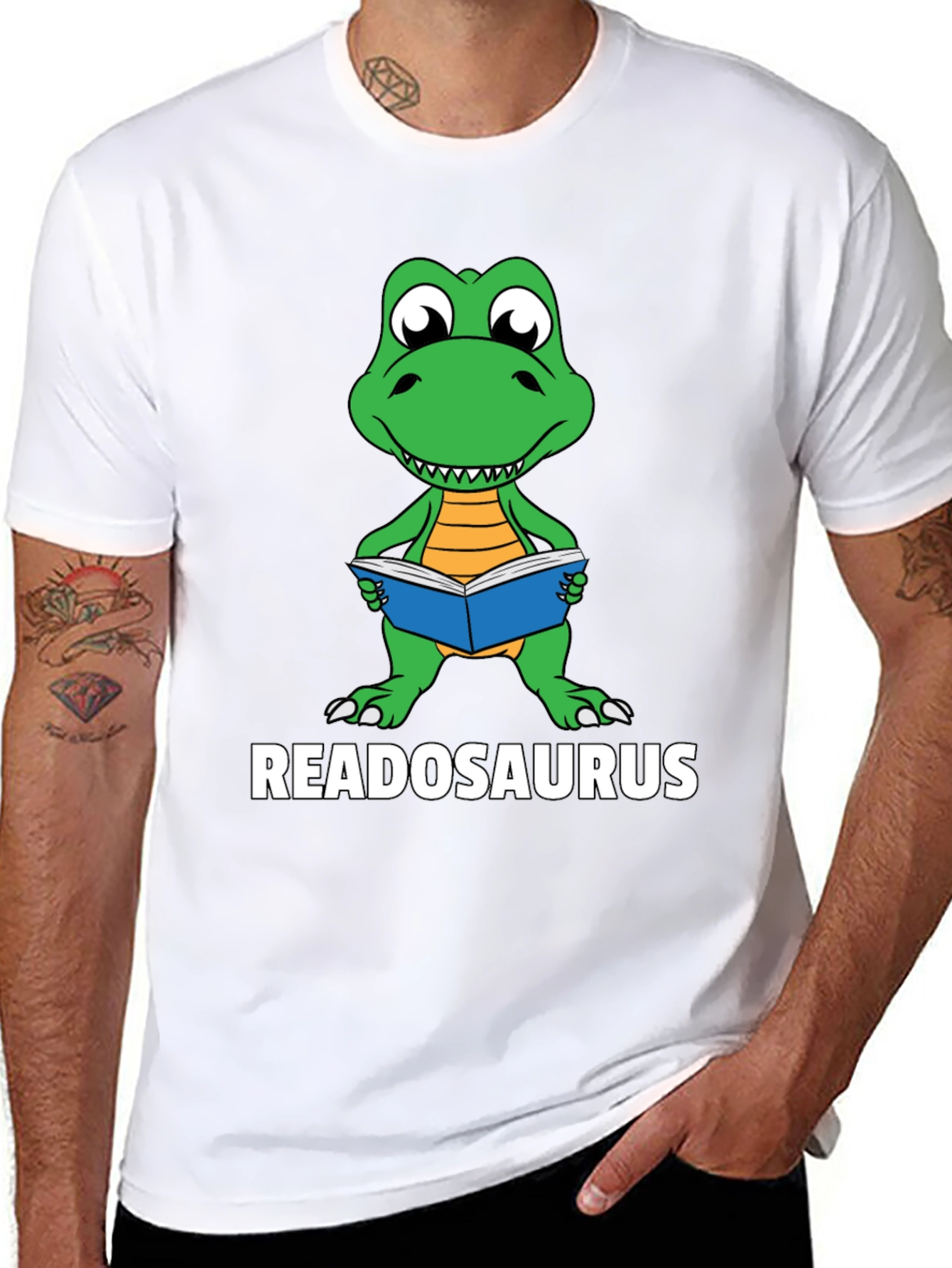 Readosaurus T-Shirt - Book Loving Dinosaur Tee