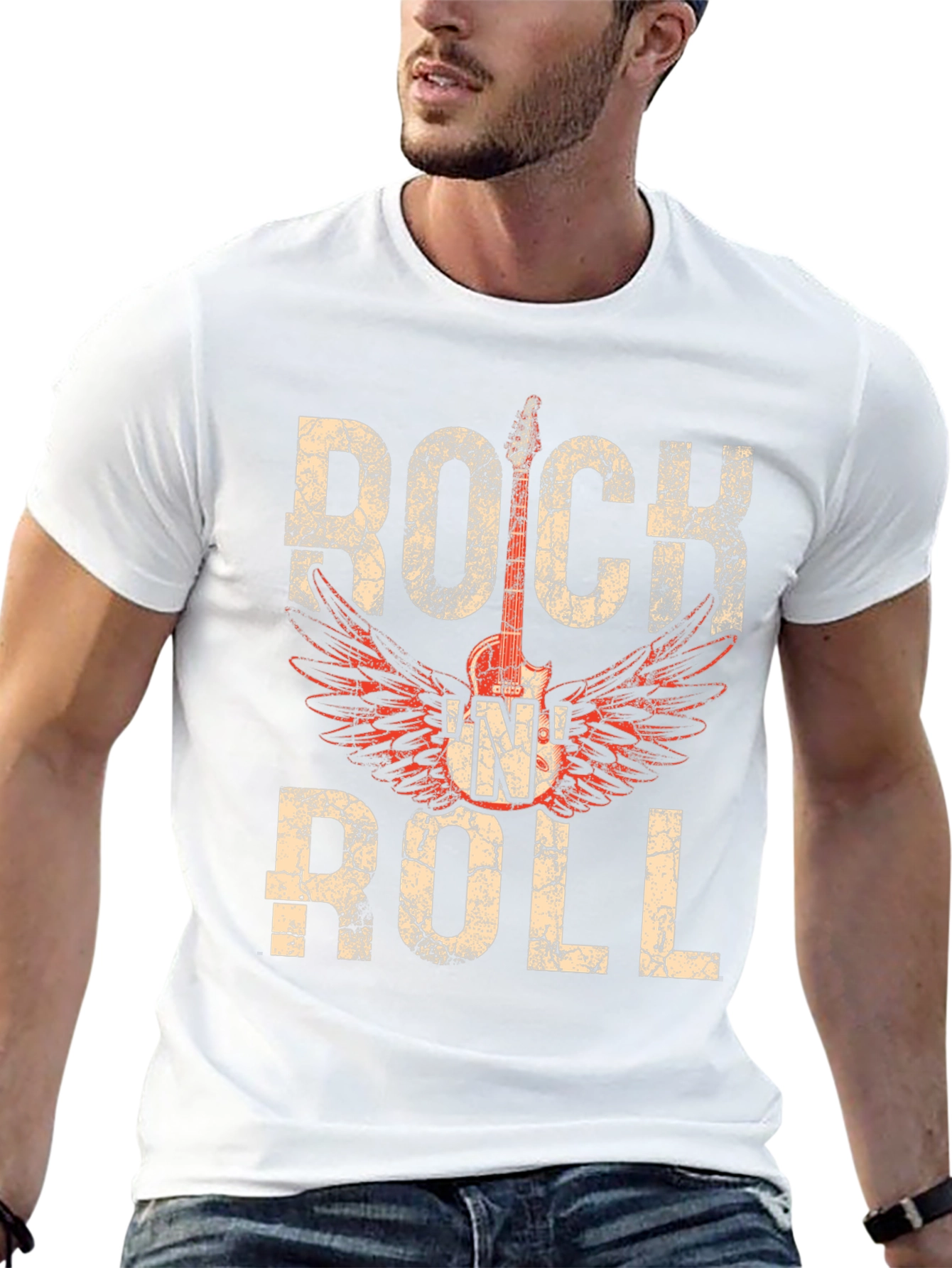 Rock N Roll Guitar Graphic T-Shirt