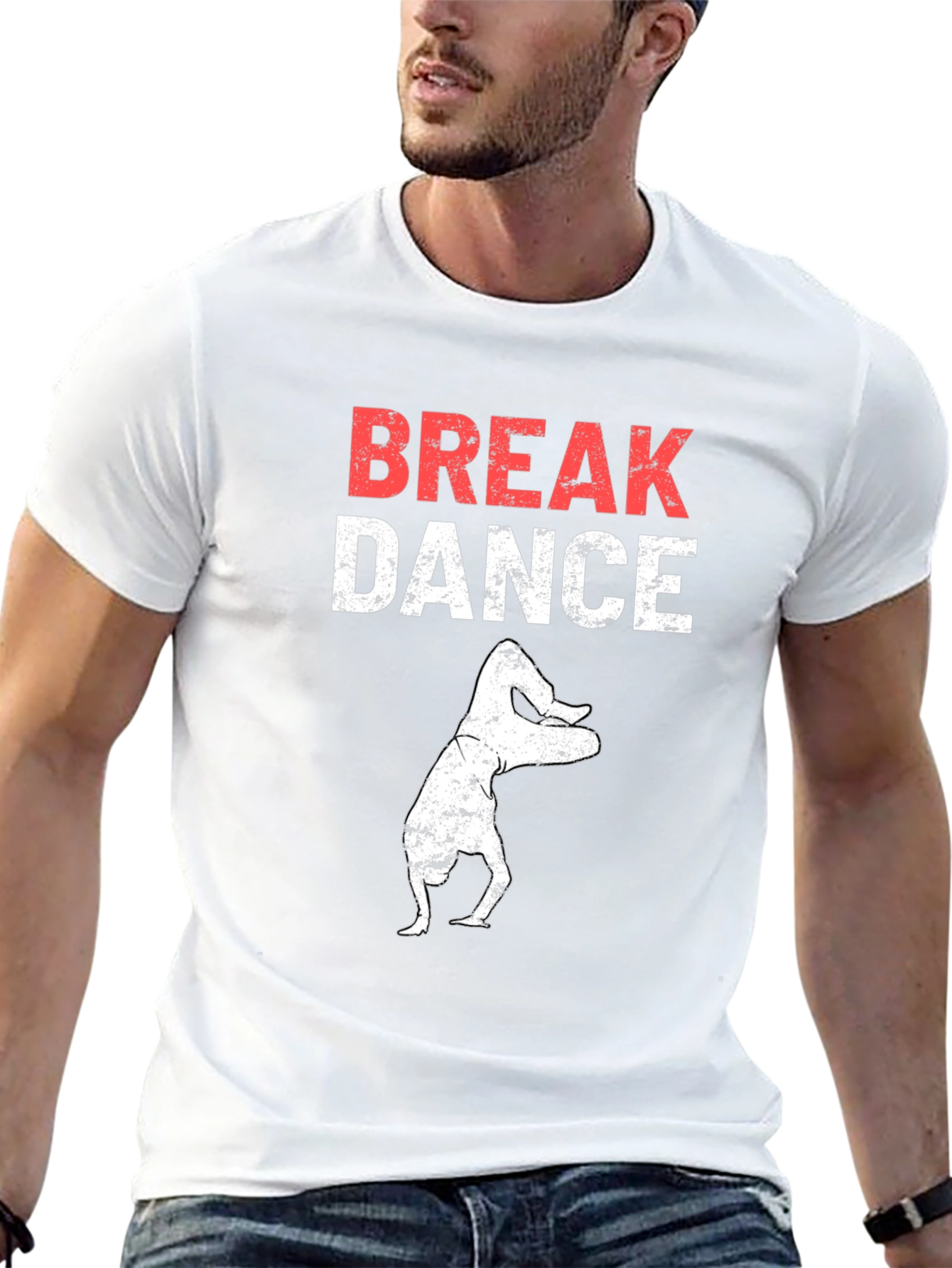Break Dance Graphic T-Shirt - Black Cotton Tee