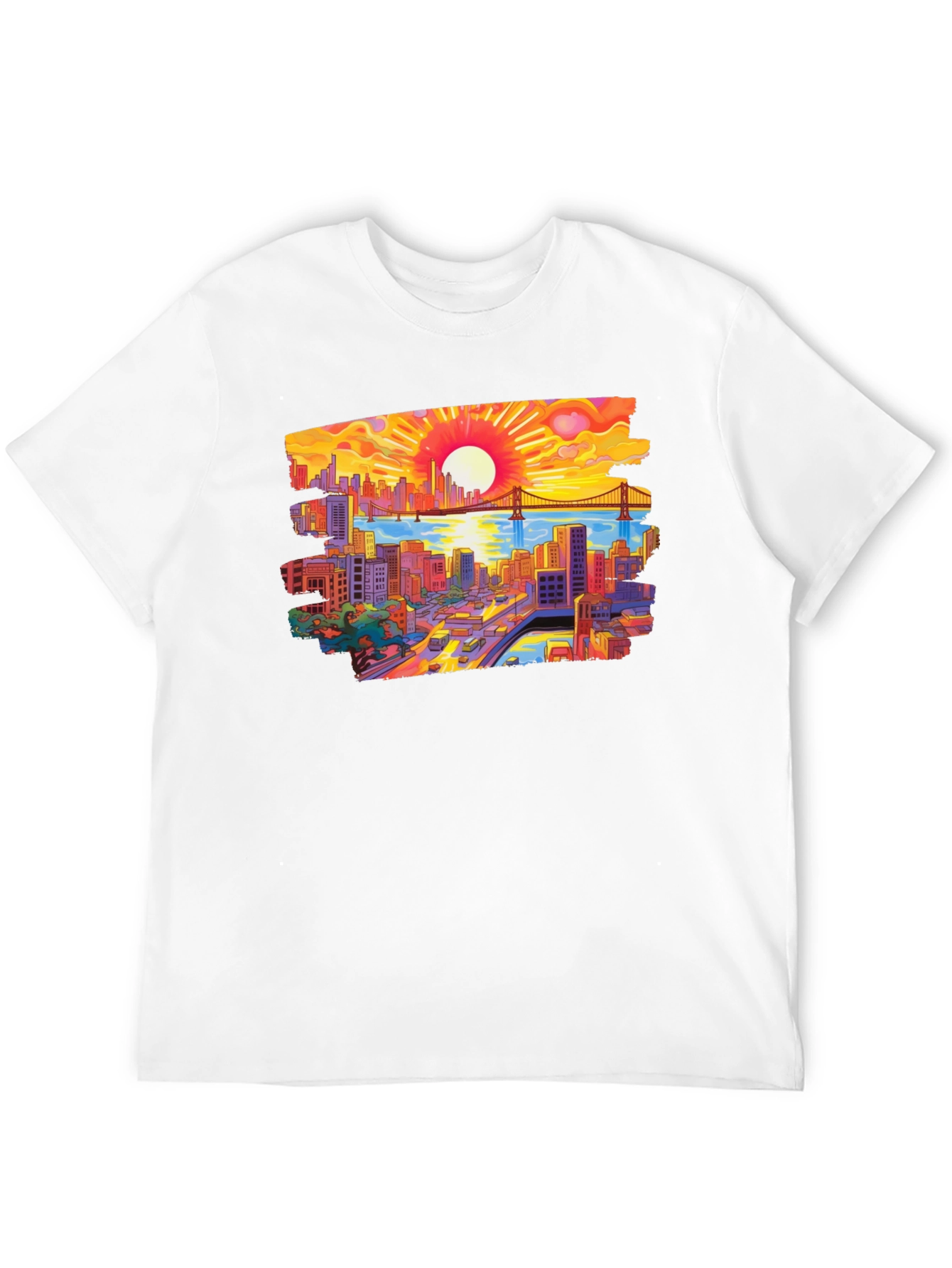 Cityscape Sunset Graphic Tee