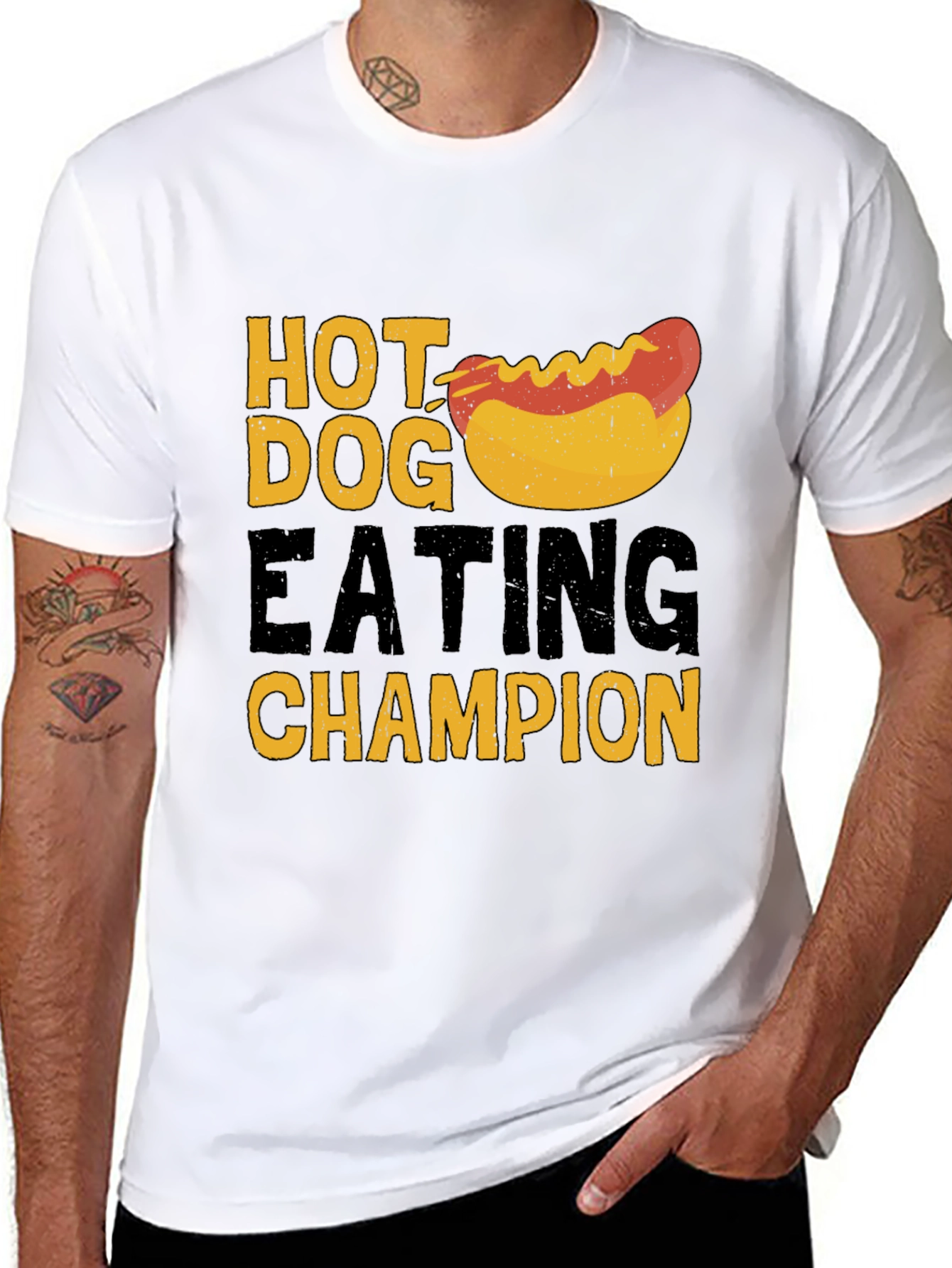 Hot Dog Eating Champion T-Shirt - Black