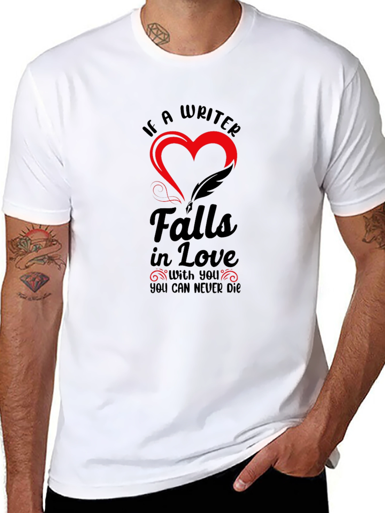 Writer in Love Black T-Shirt
