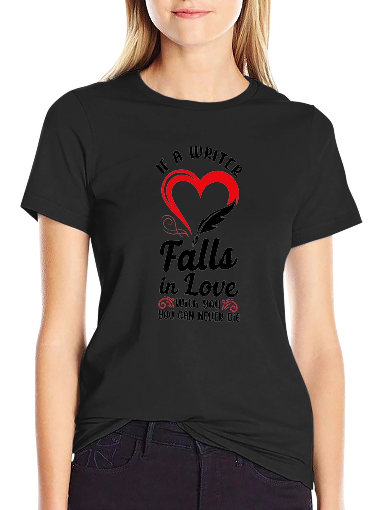 Writer in Love Black T-Shirt