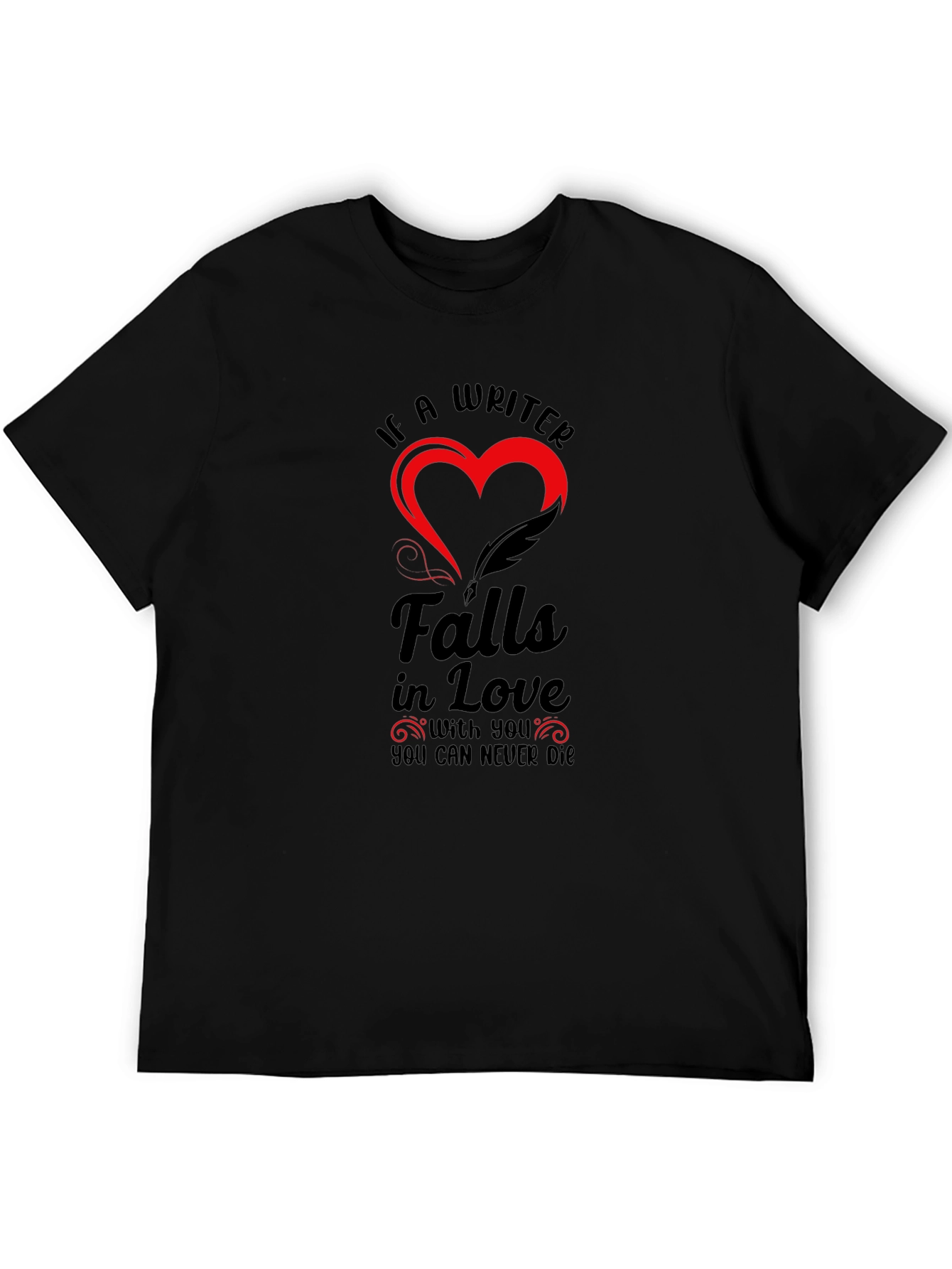 Writer in Love Black T-Shirt