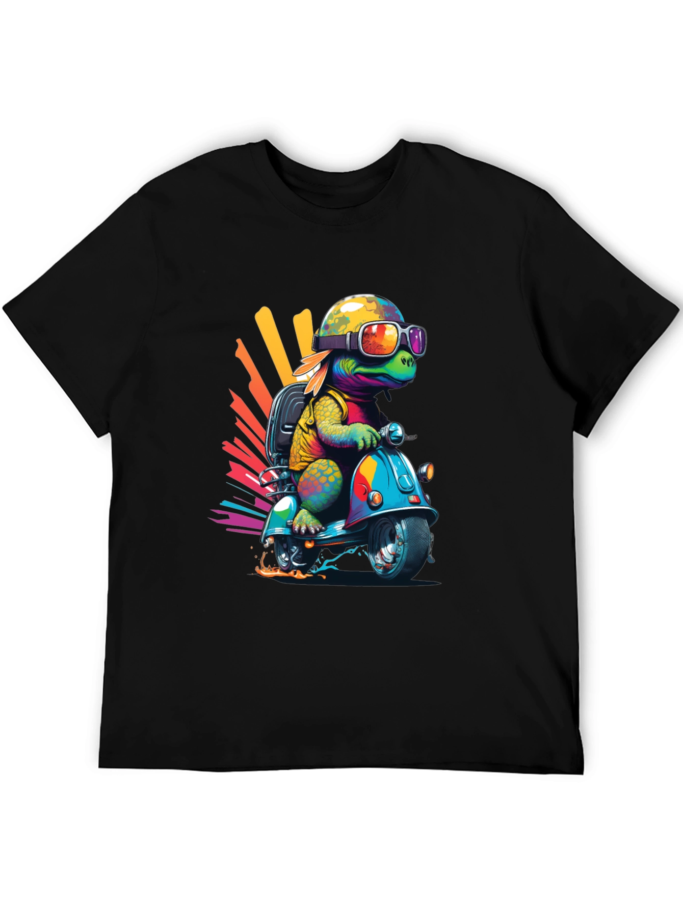 Turtle Scooter Graphic T-Shirt