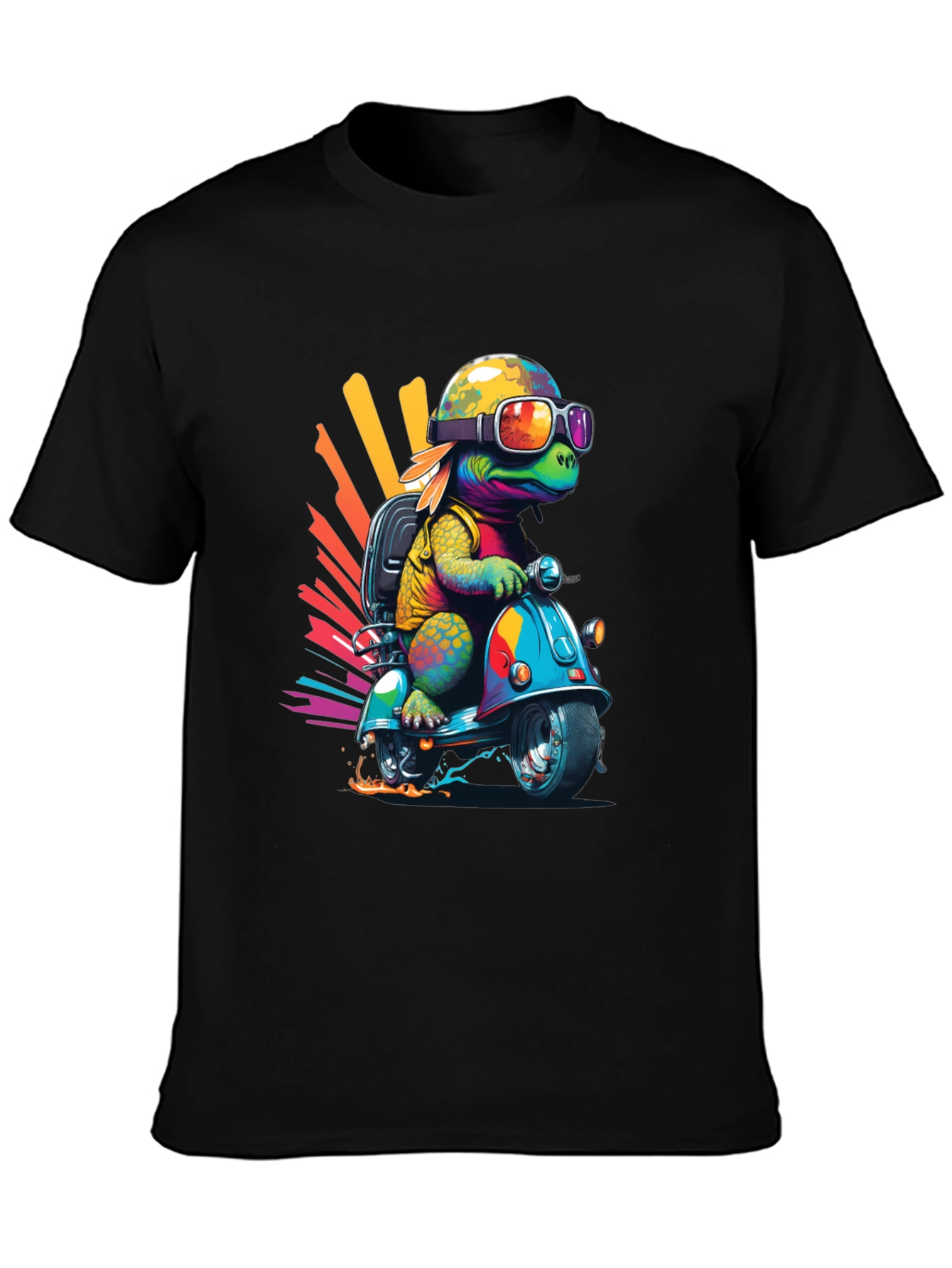 Turtle Scooter Graphic T-Shirt