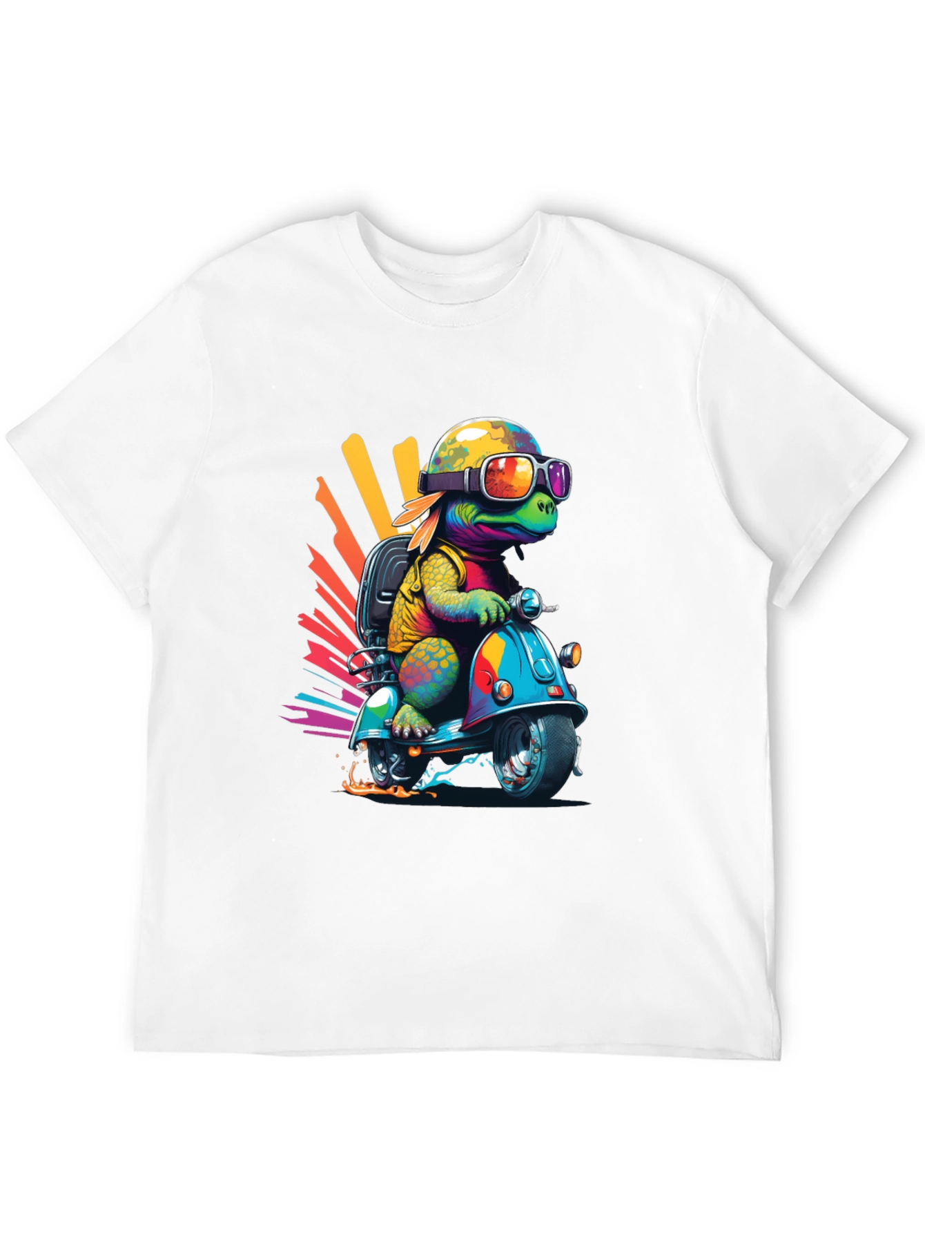 Turtle Scooter Graphic T-Shirt