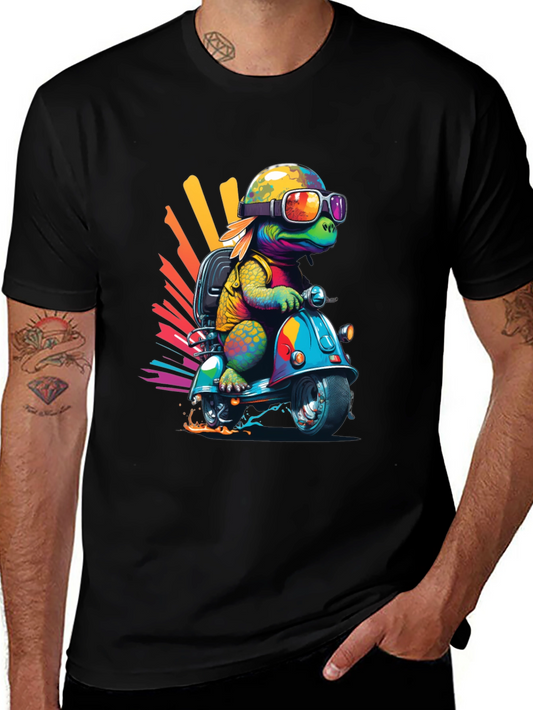 Turtle Scooter Graphic T-Shirt