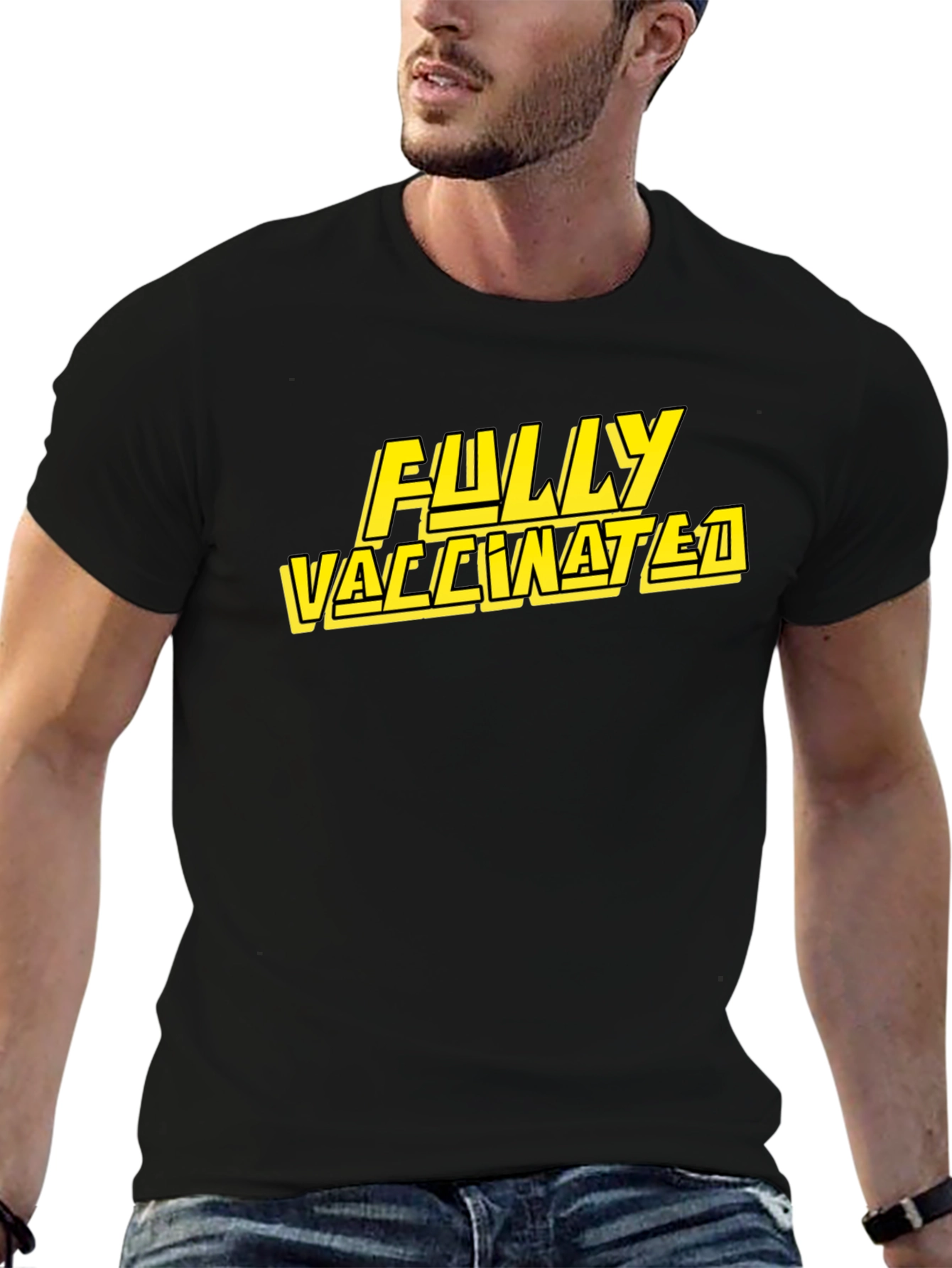 Fully Vaccinated Graphic Tee - Black T-Shirt