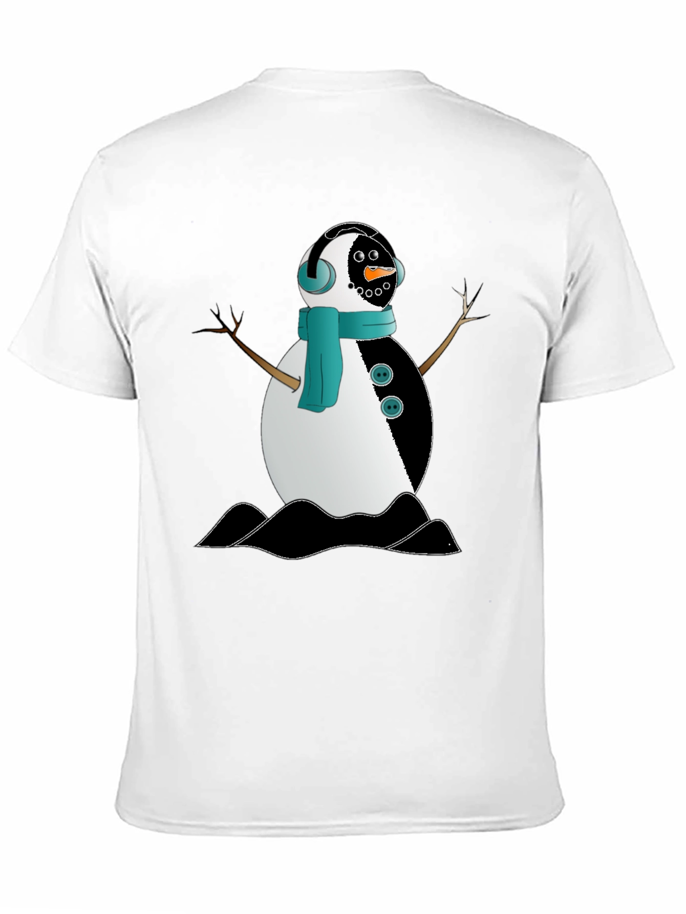 Snowman Graphic Black T-Shirt