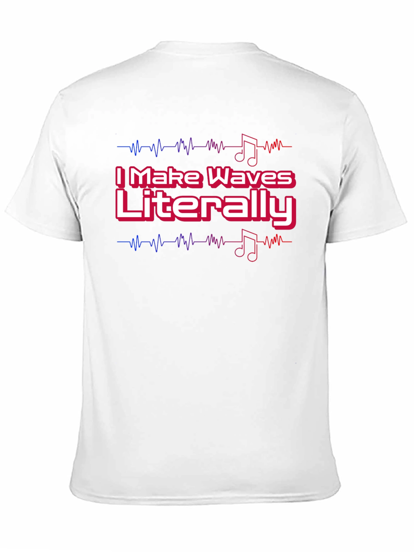 I Make Waves Literally Black Graphic Tee