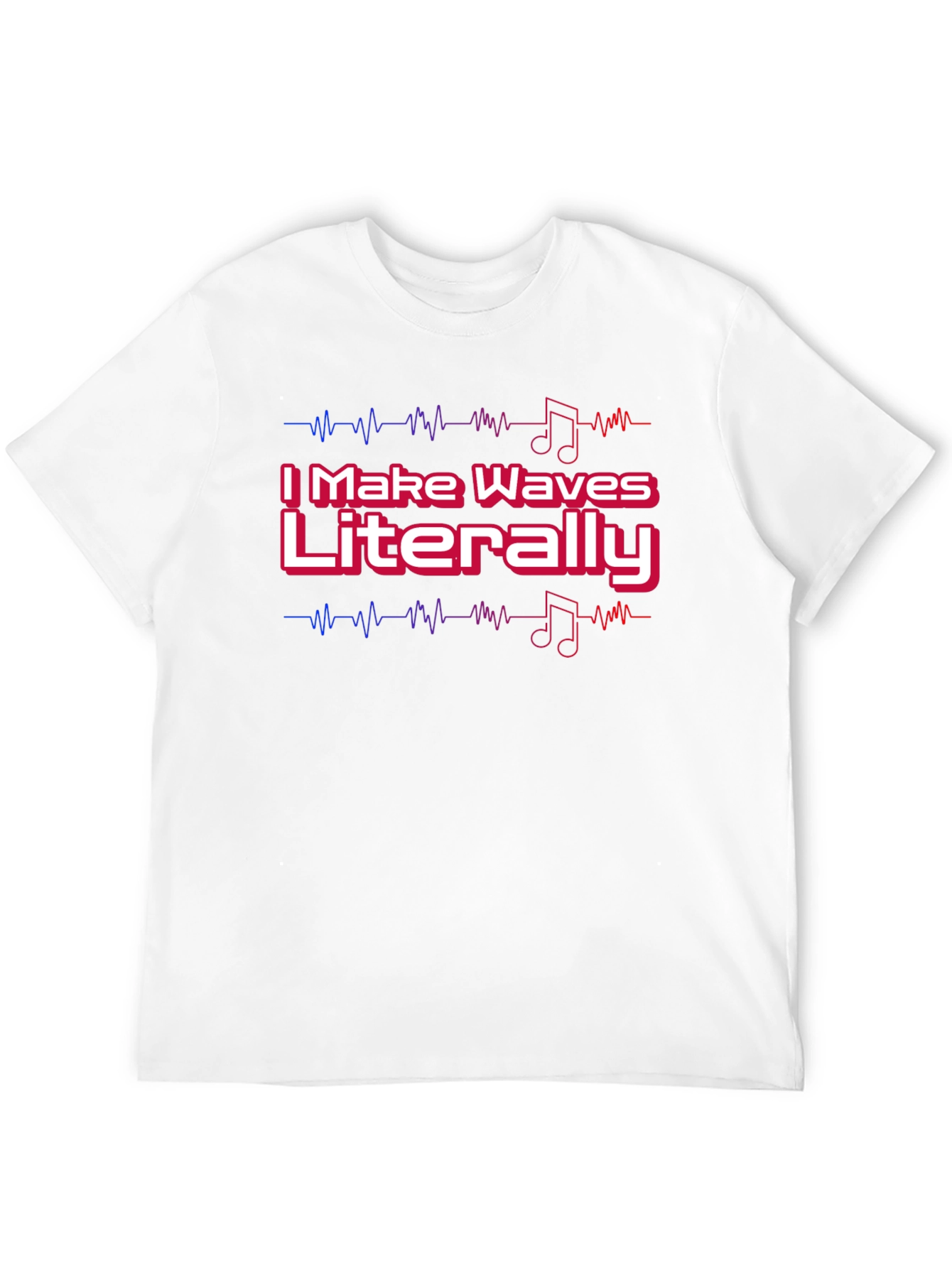 I Make Waves Literally Black Graphic Tee