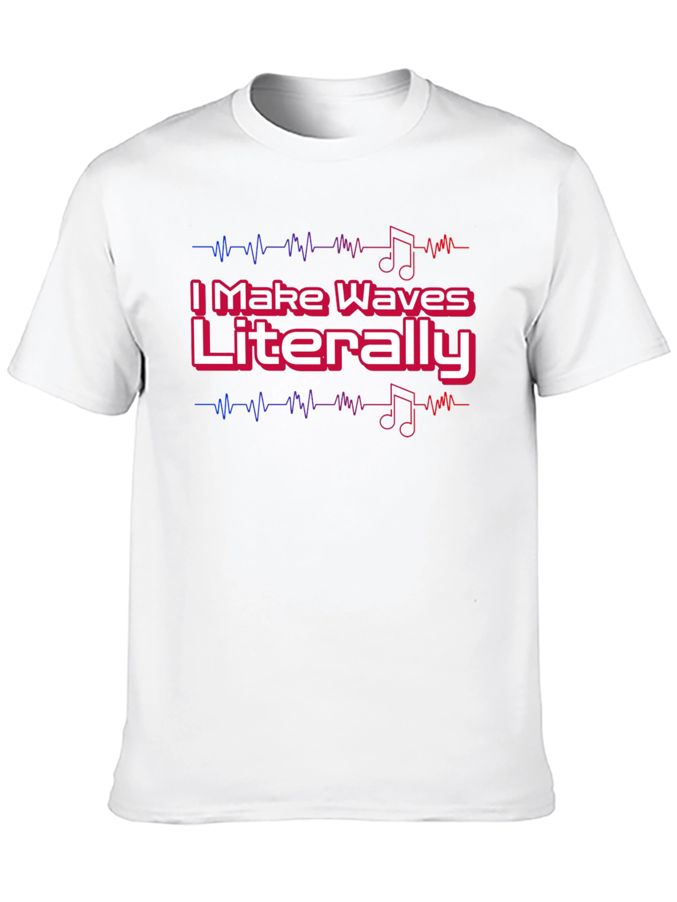 I Make Waves Literally Black Graphic Tee