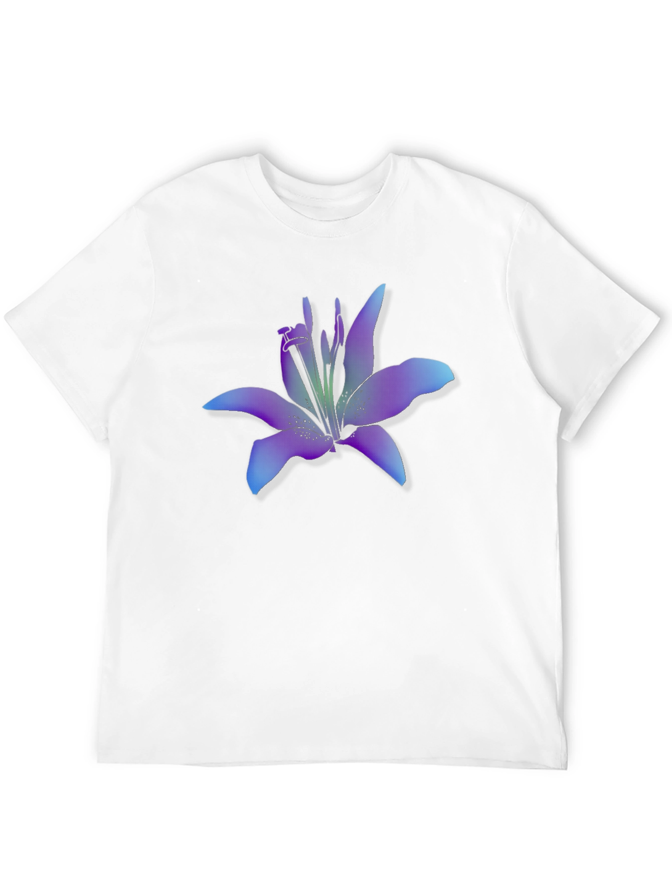 Floral Lily Graphic T-Shirt - Black Casual Tee