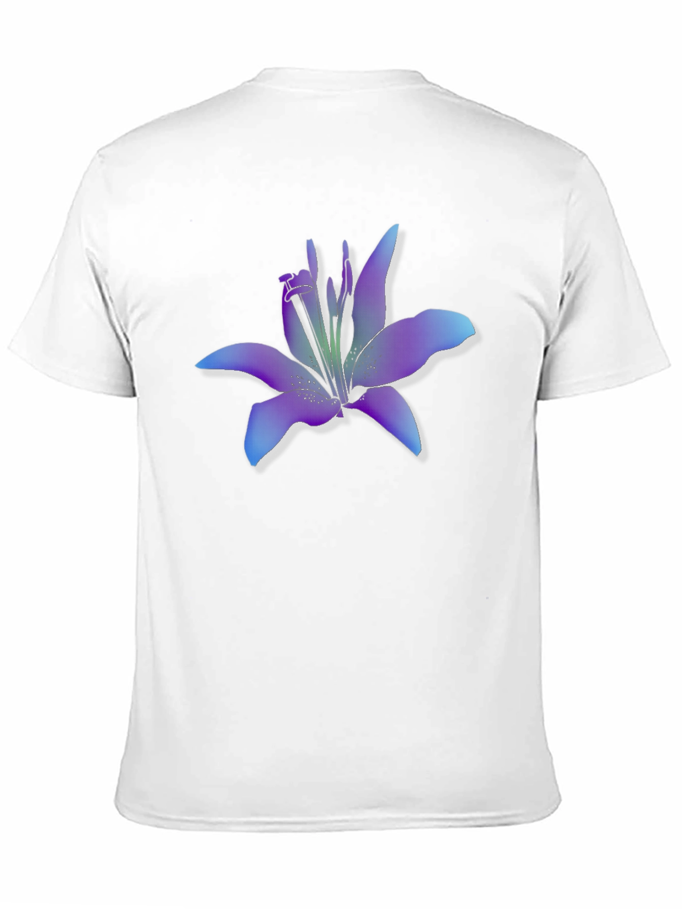 Floral Lily Graphic T-Shirt - Black Casual Tee