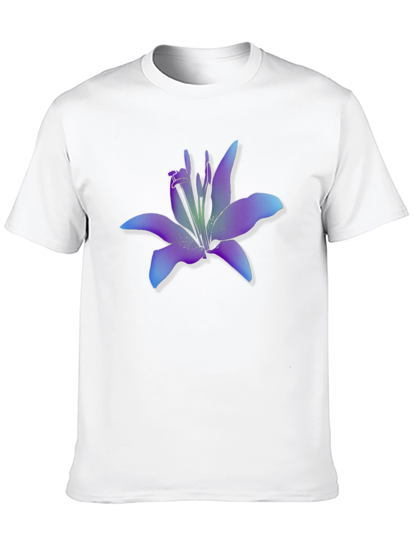 Floral Lily Graphic T-Shirt - Black Casual Tee