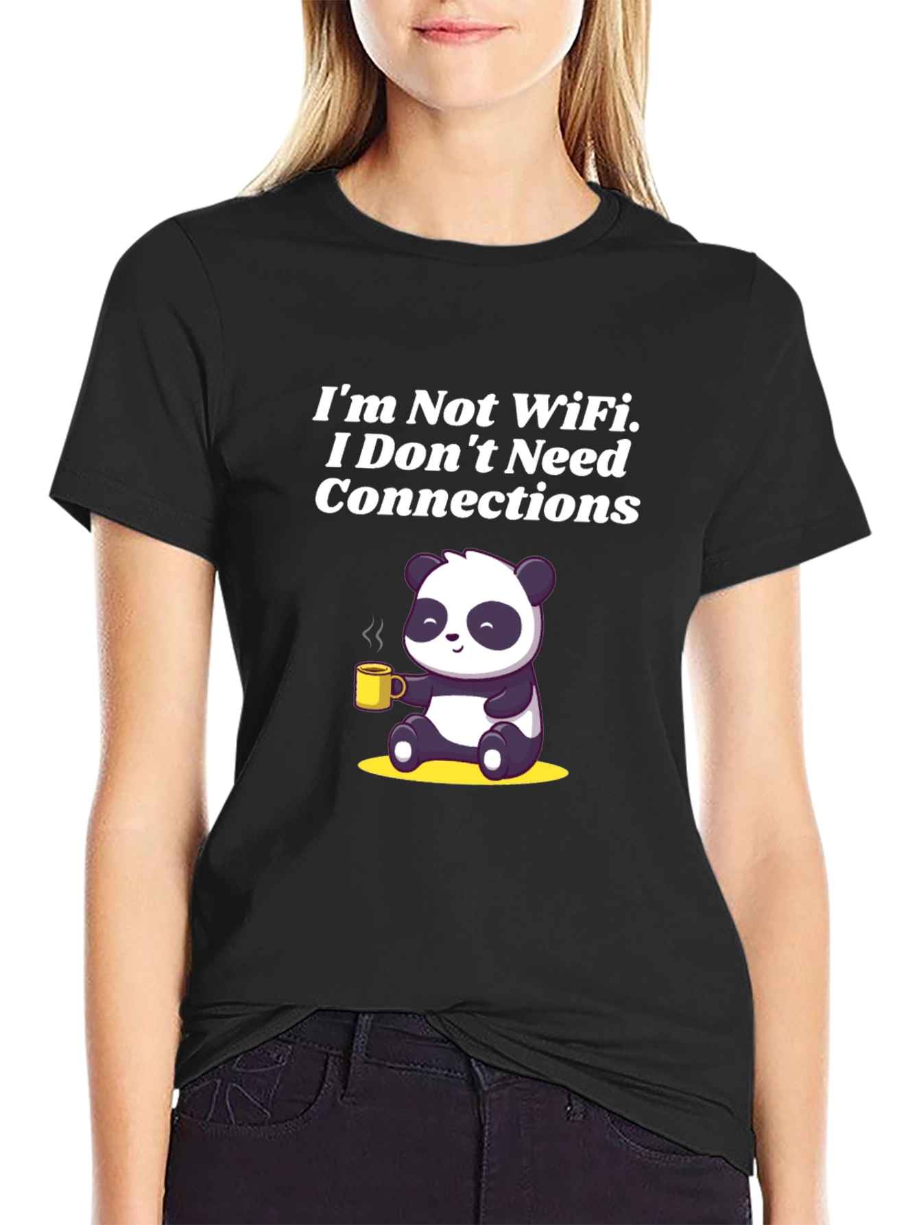 Im Not WiFi Panda Graphic T-Shirt
