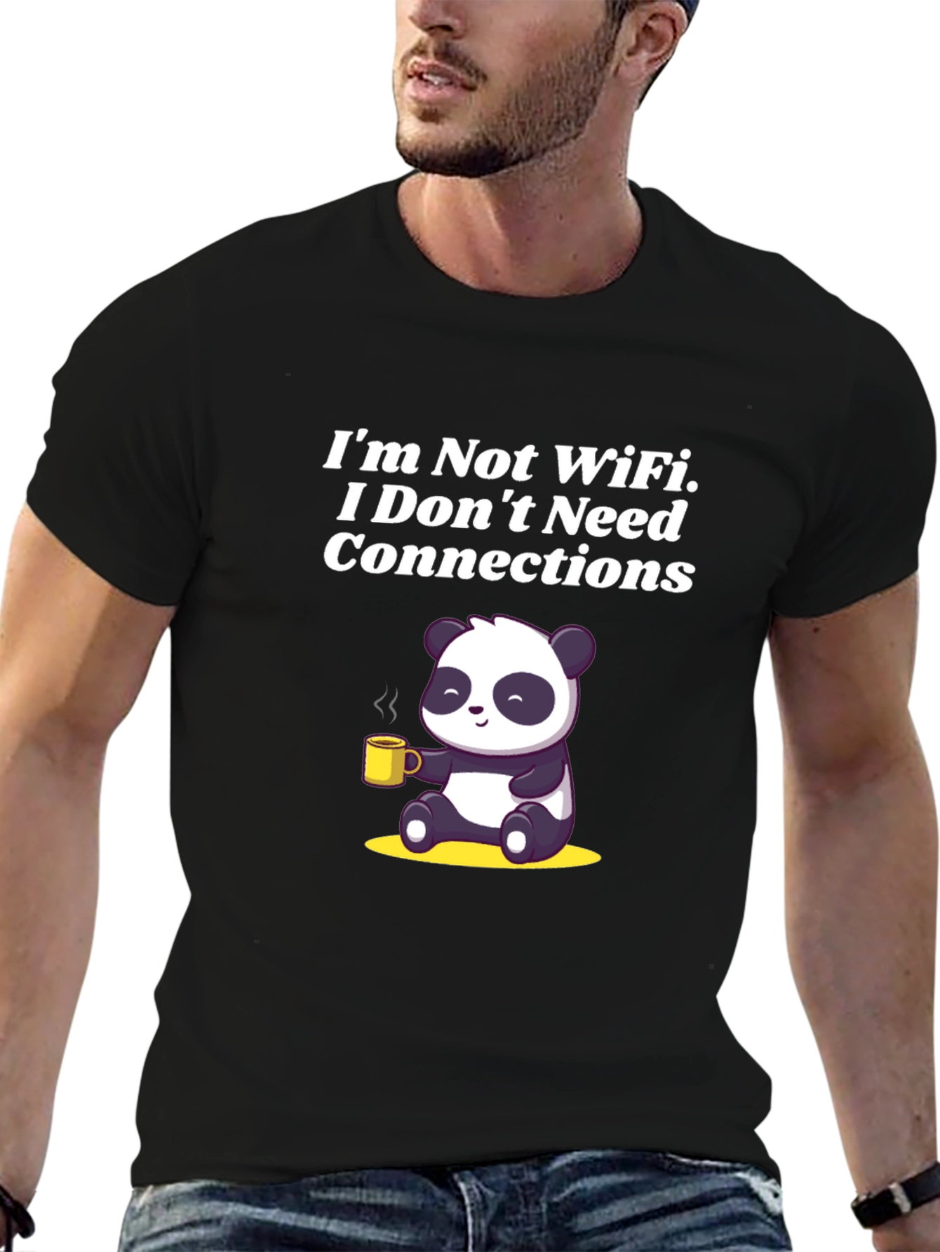 Im Not WiFi Panda Graphic T-Shirt