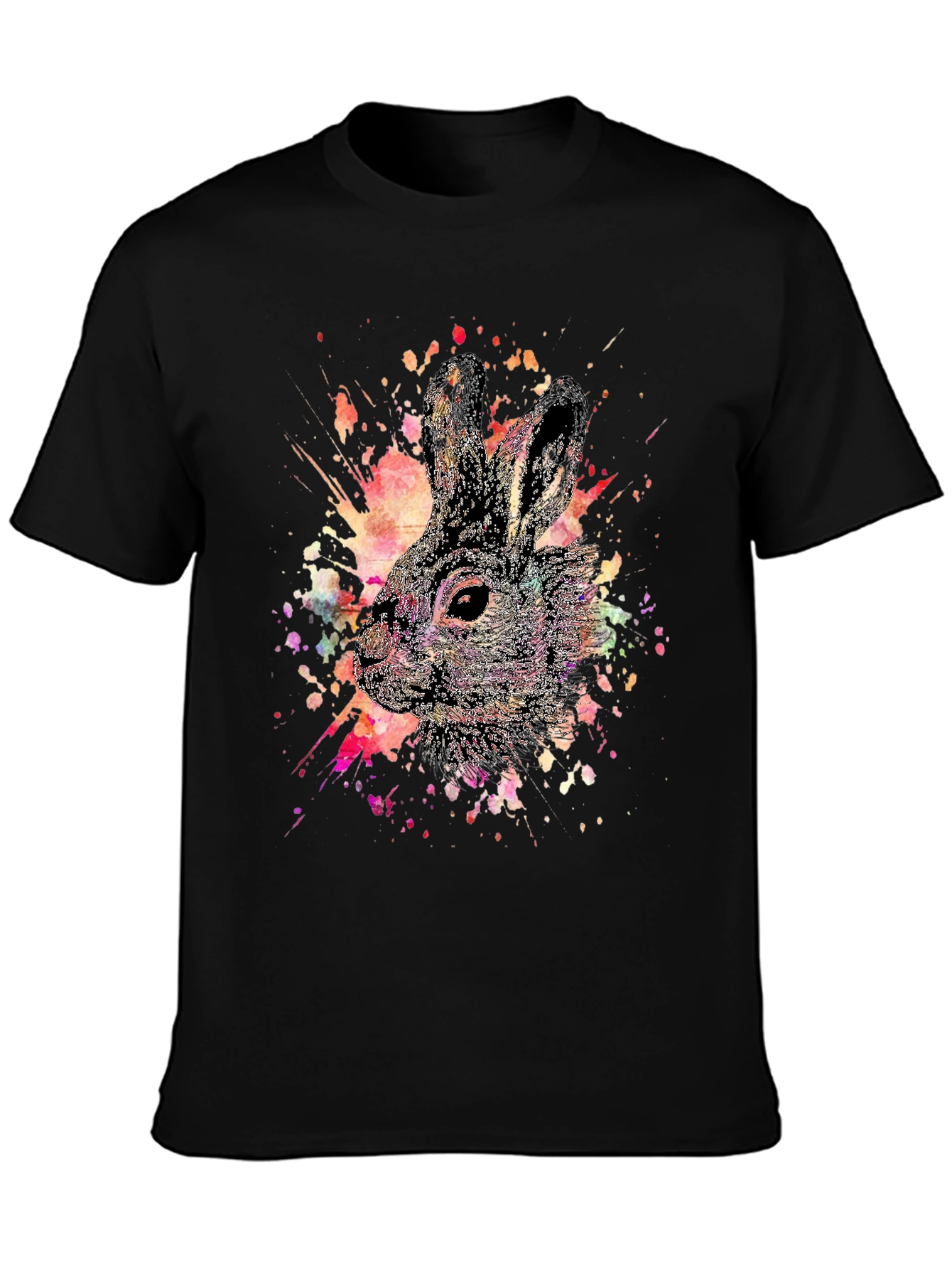 Watercolor Rabbit Graphic T-Shirt