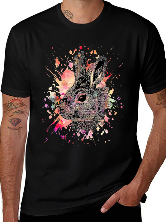 Watercolor Rabbit Graphic T-Shirt