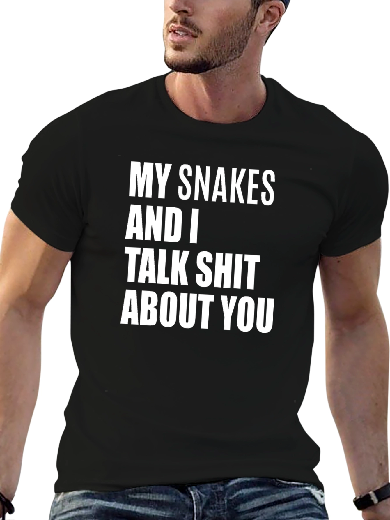 Snakes Talk Shit Graphic Tee - Black