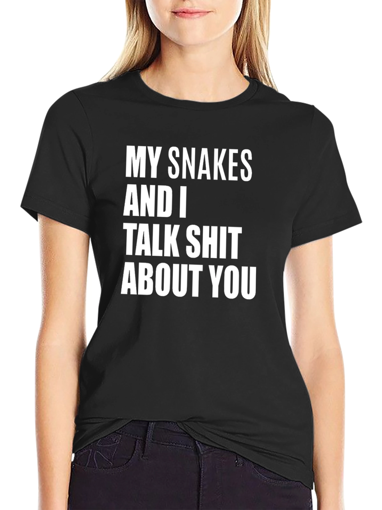 Snakes Talk Shit Graphic Tee - Black