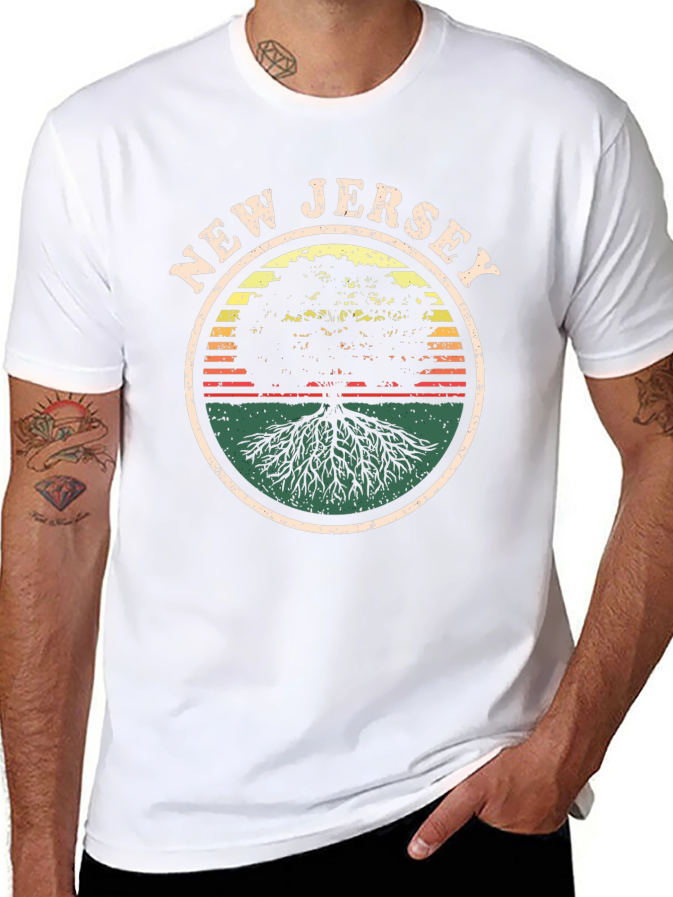 New Jersey Roots Black Graphic T-Shirt