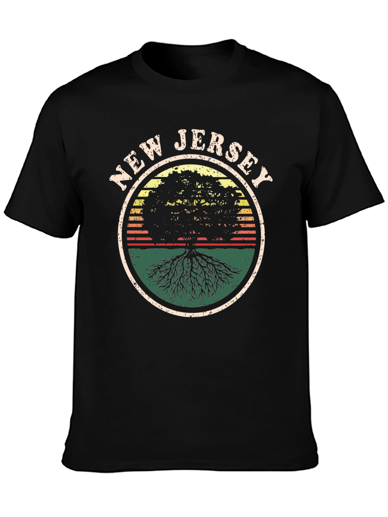 New Jersey Roots Black Graphic T-Shirt