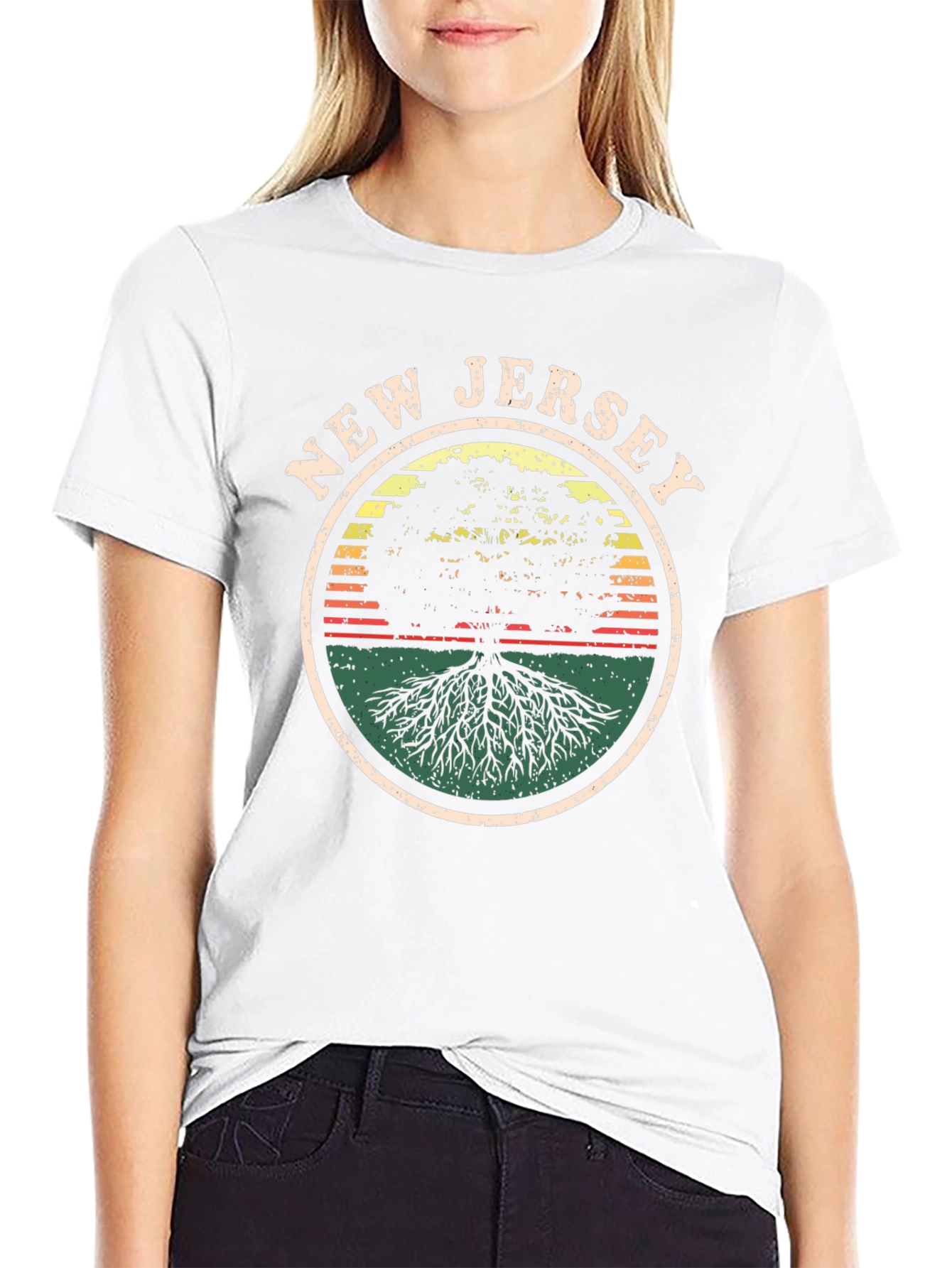New Jersey Roots Black Graphic T-Shirt