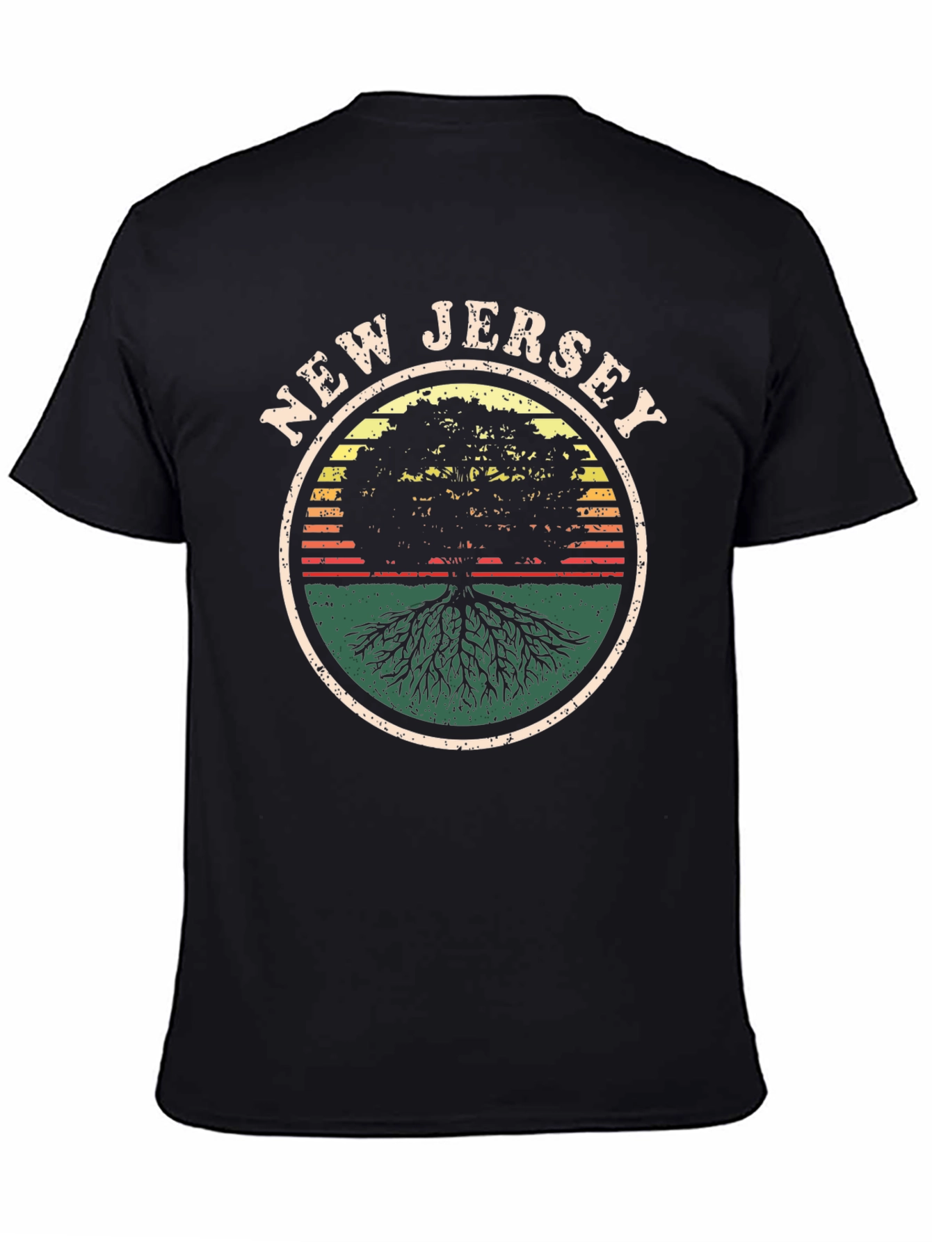 New Jersey Roots Black Graphic T-Shirt