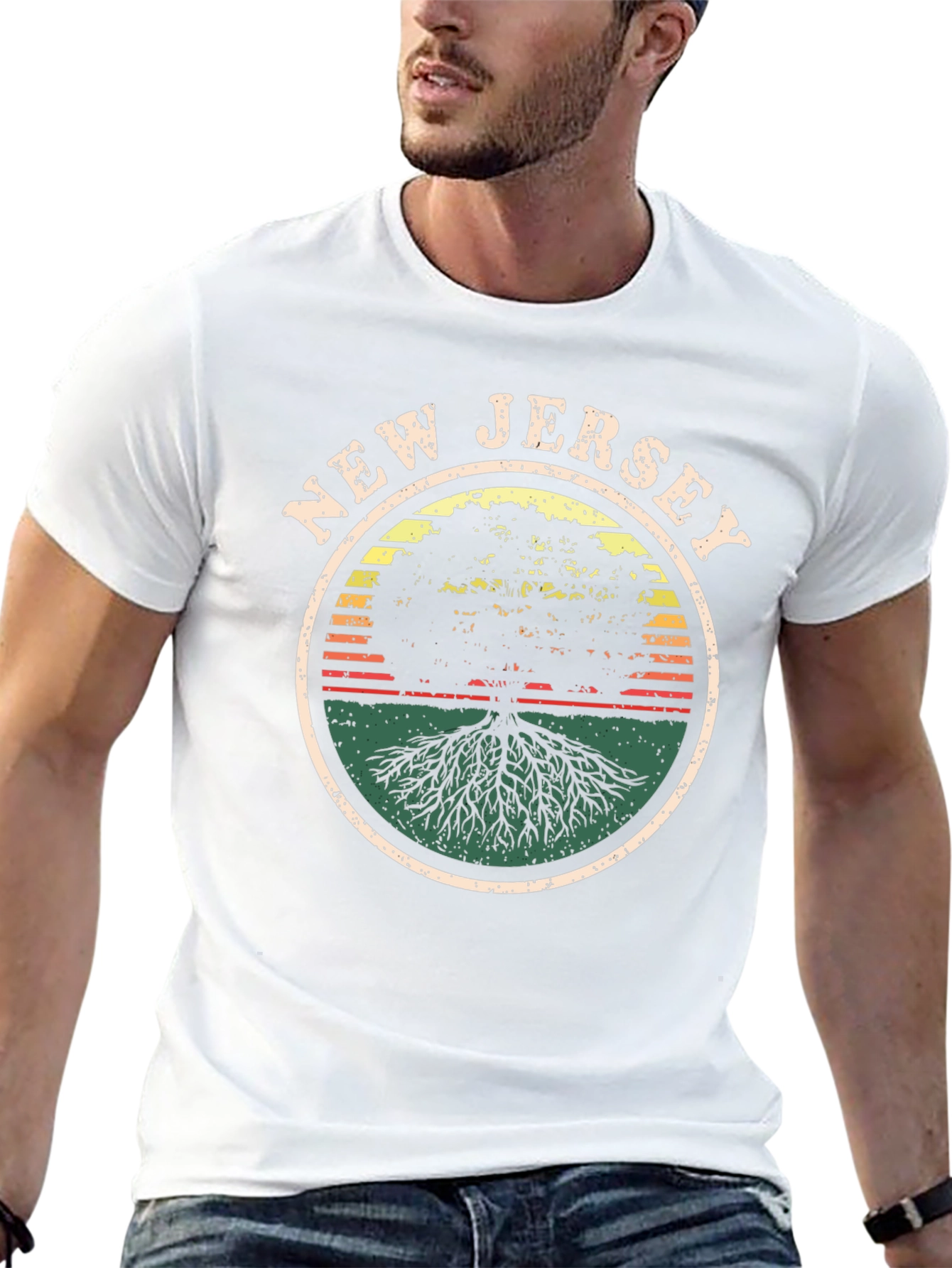 New Jersey Roots Black Graphic T-Shirt