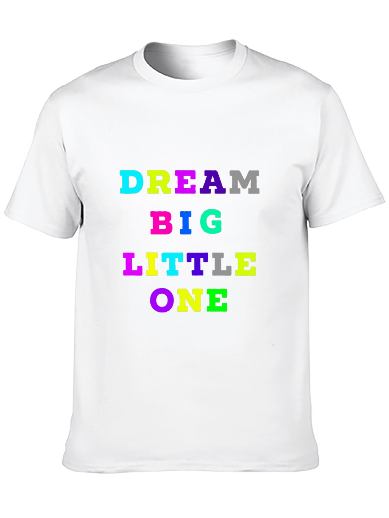 Dream Big Little One Black Cotton T-Shirt