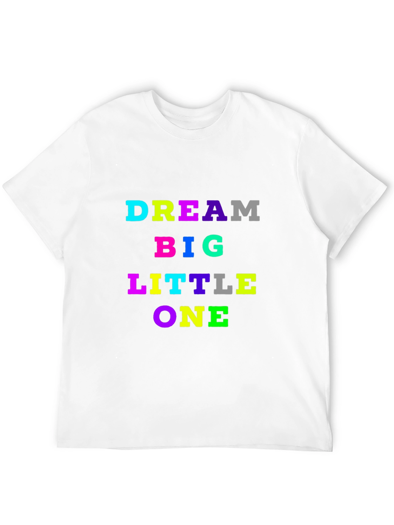Dream Big Little One Black Cotton T-Shirt