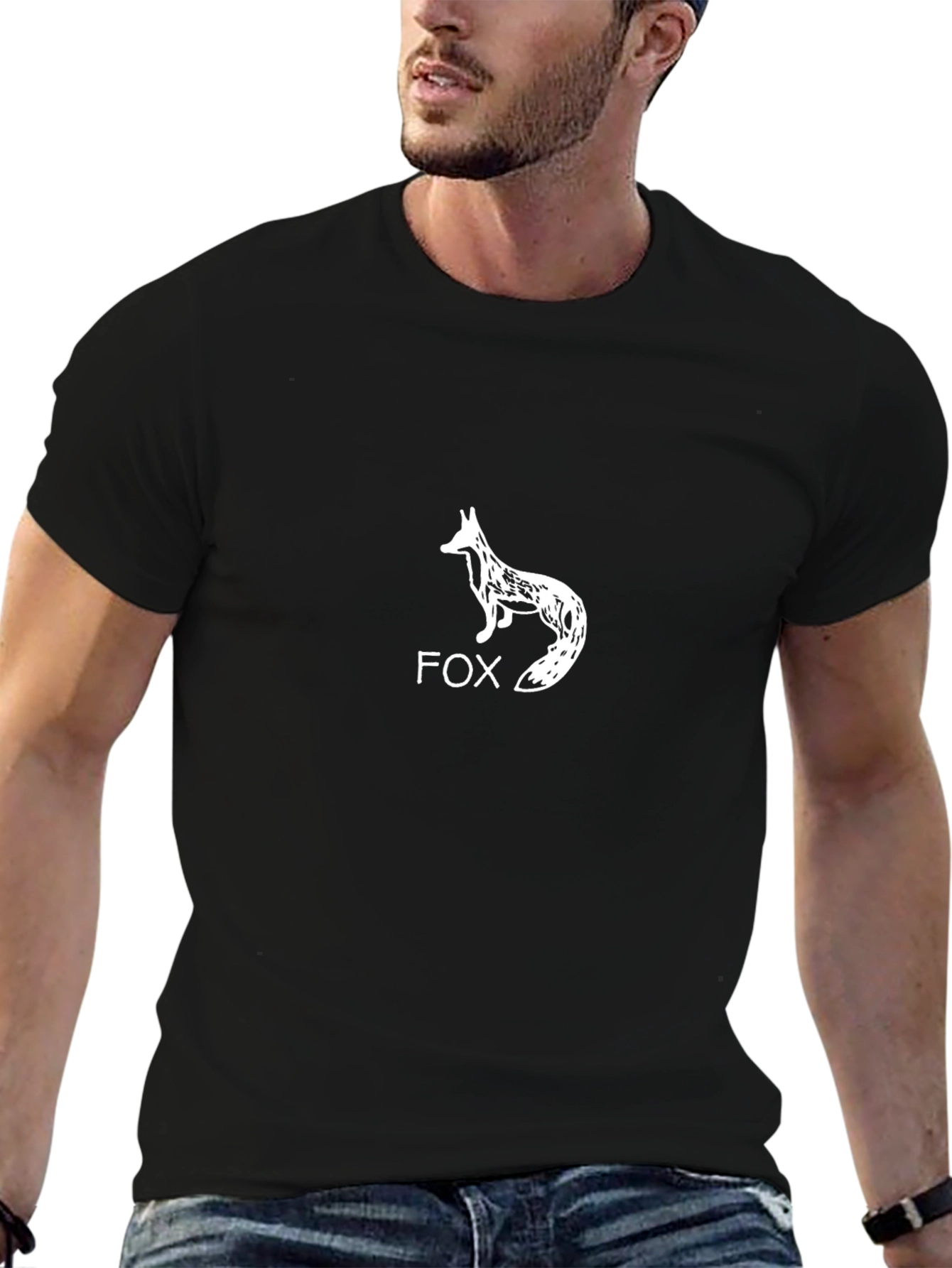 Fox Graphic Print Mens Black T-Shirt