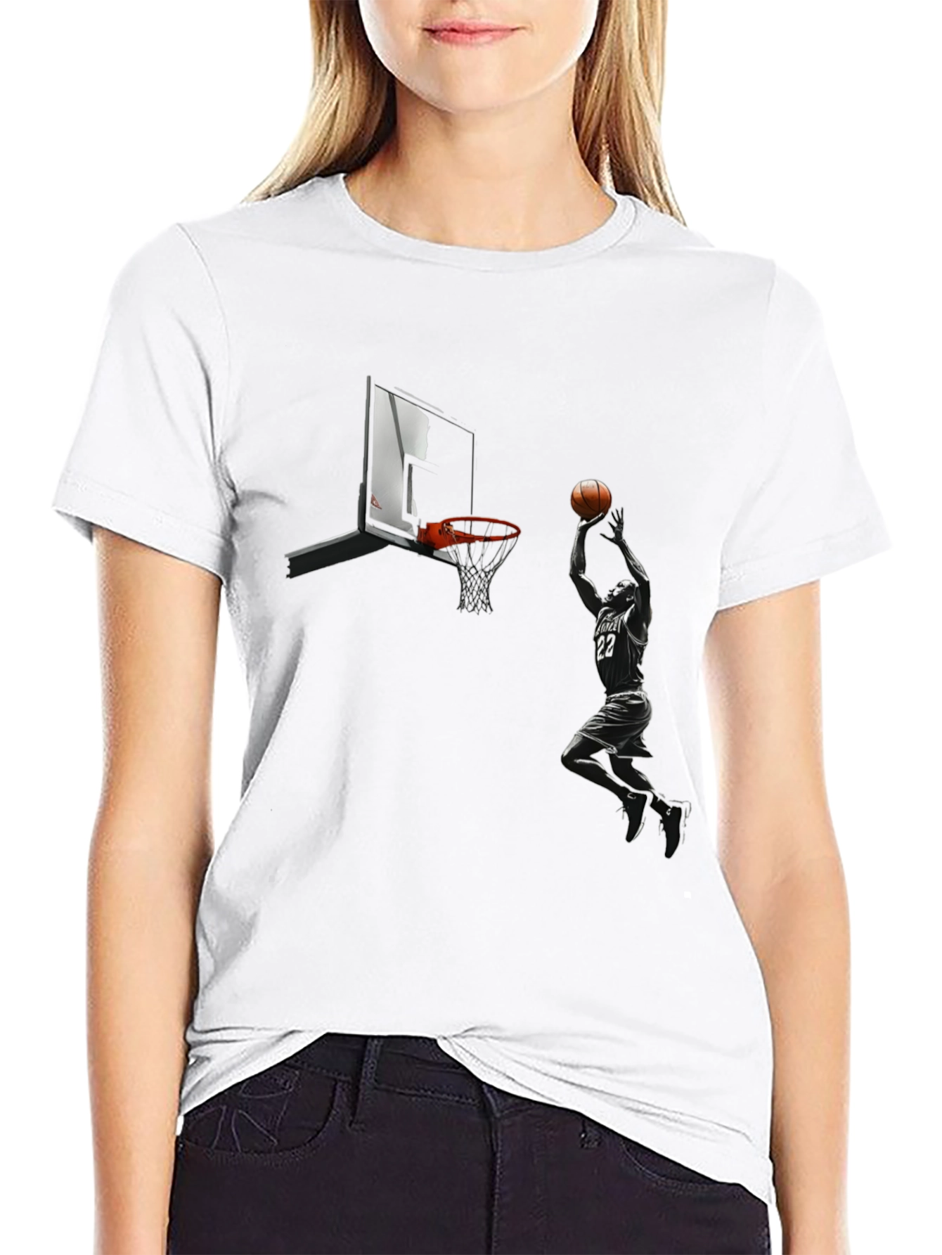 Basketball Dunk Graphic T-Shirt