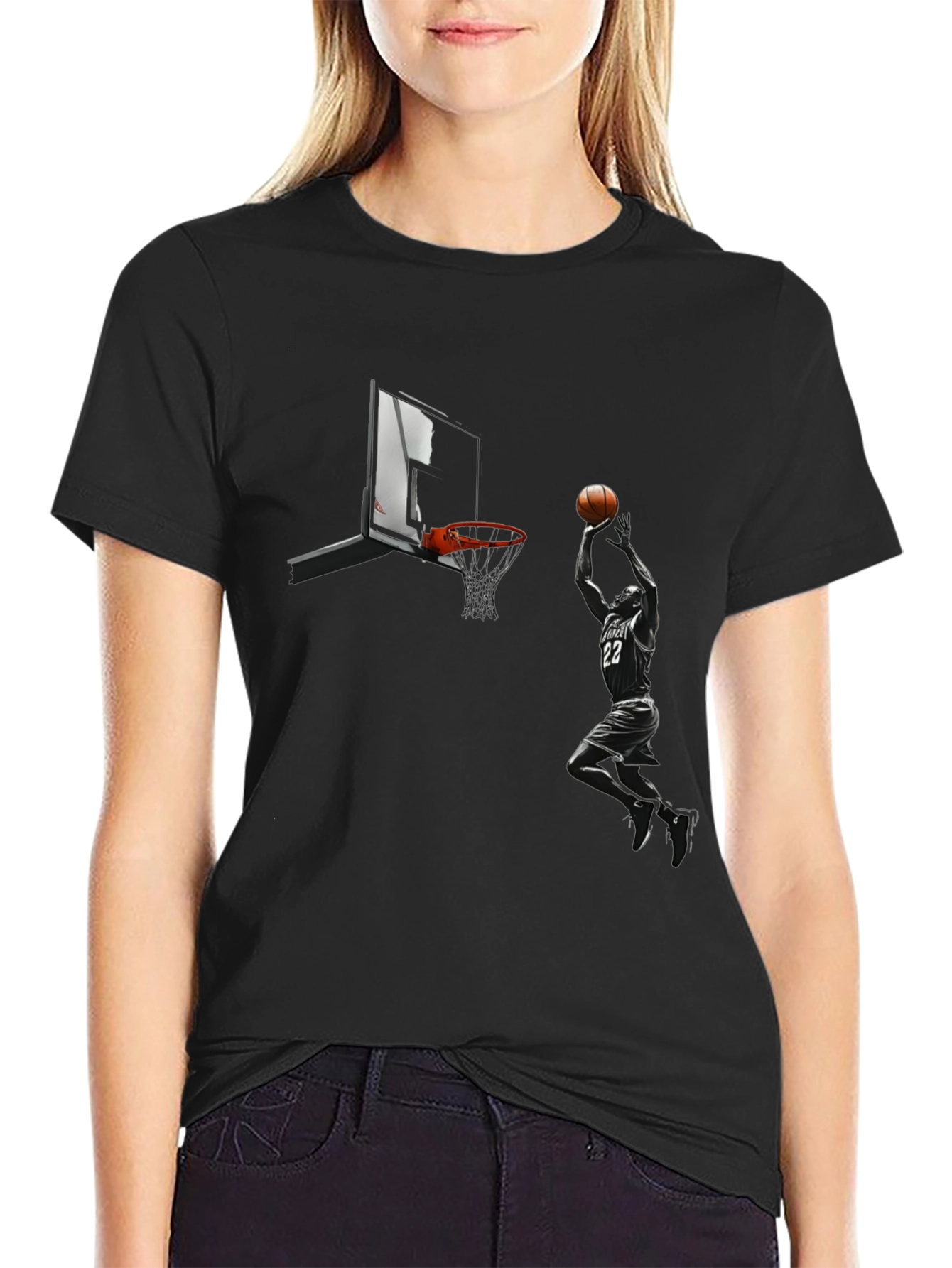 Basketball Dunk Graphic T-Shirt