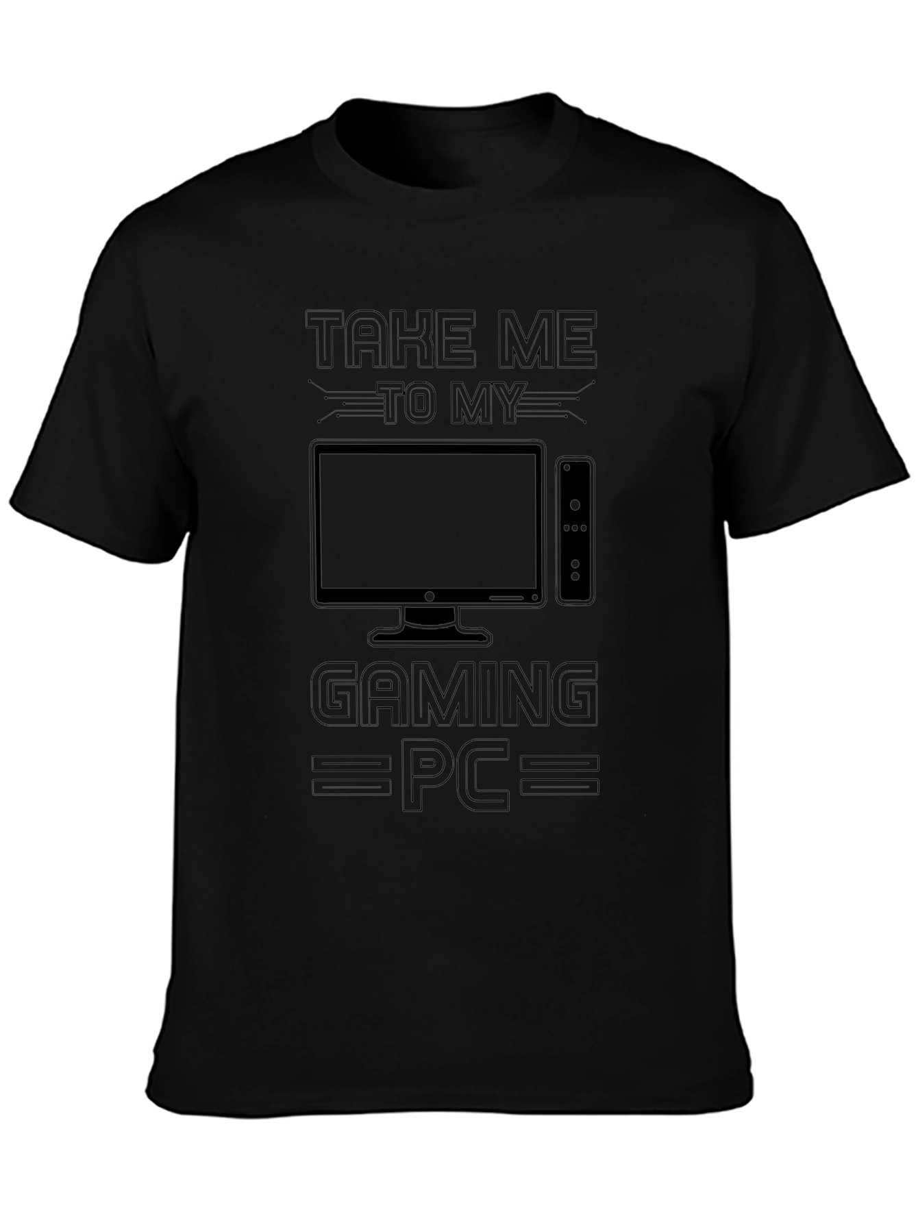 Take Me to My Gaming PC Black T-Shirt