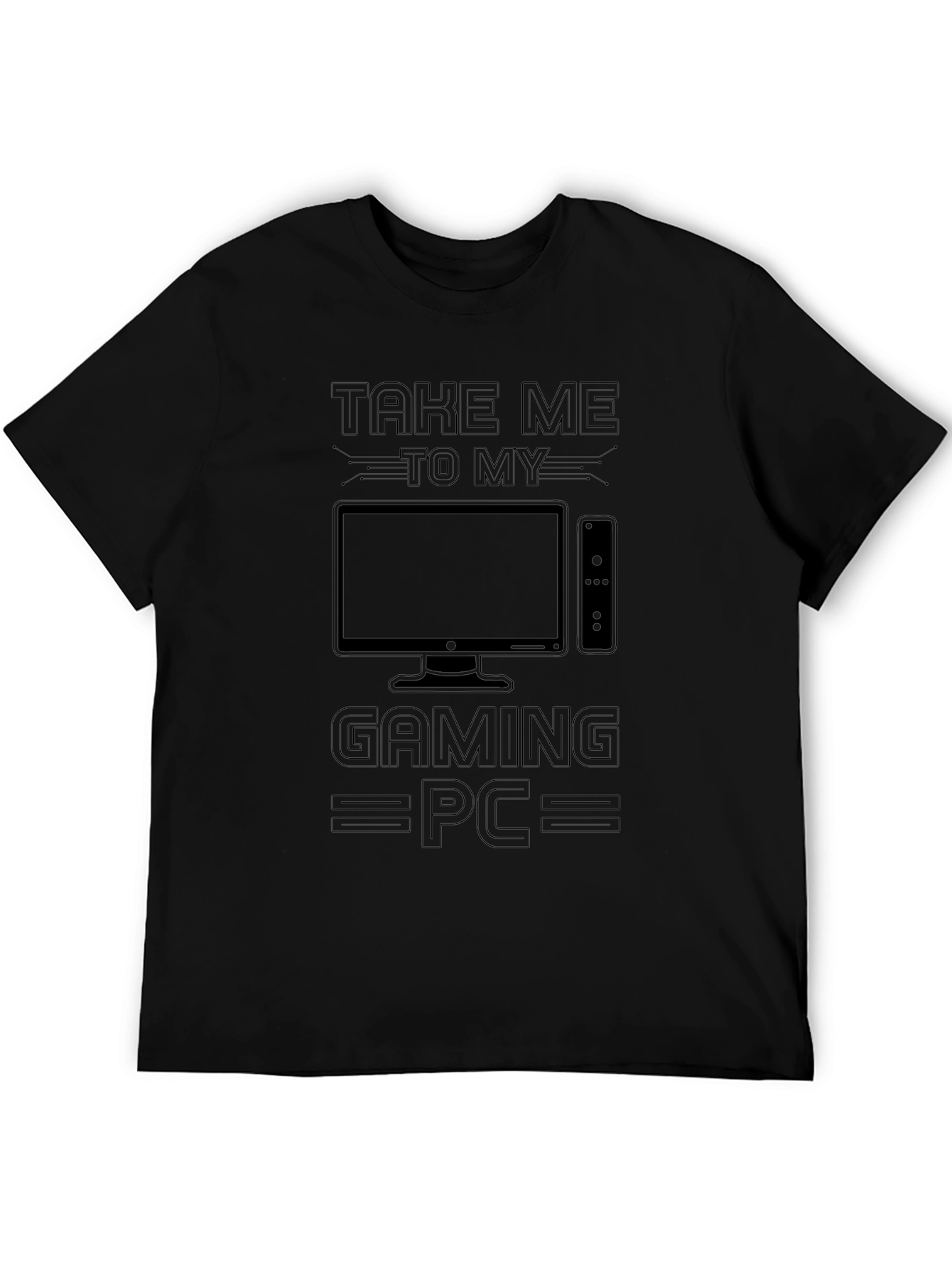 Take Me to My Gaming PC Black T-Shirt