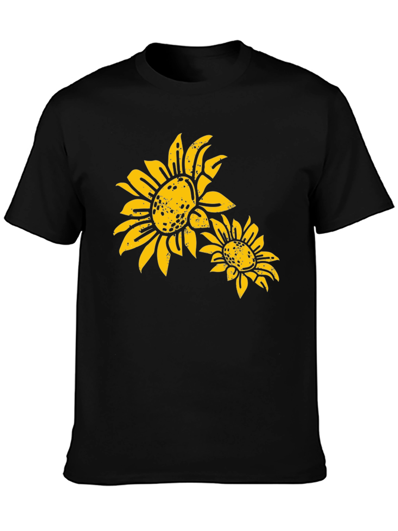 Sunflower Graphic Black T-Shirt