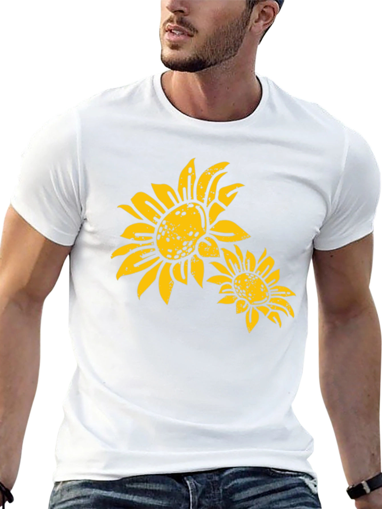 Sunflower Graphic Black T-Shirt