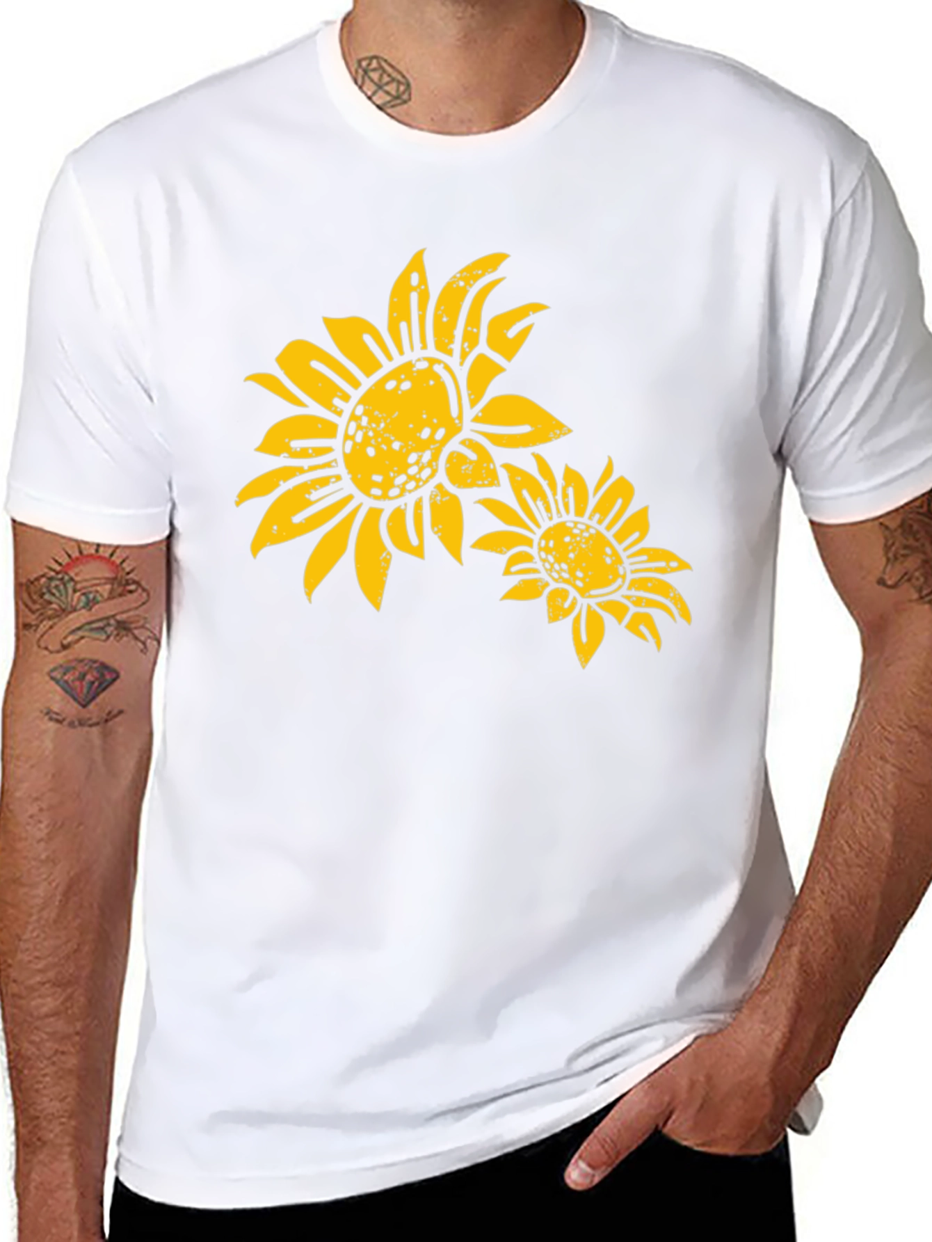 Sunflower Graphic Black T-Shirt
