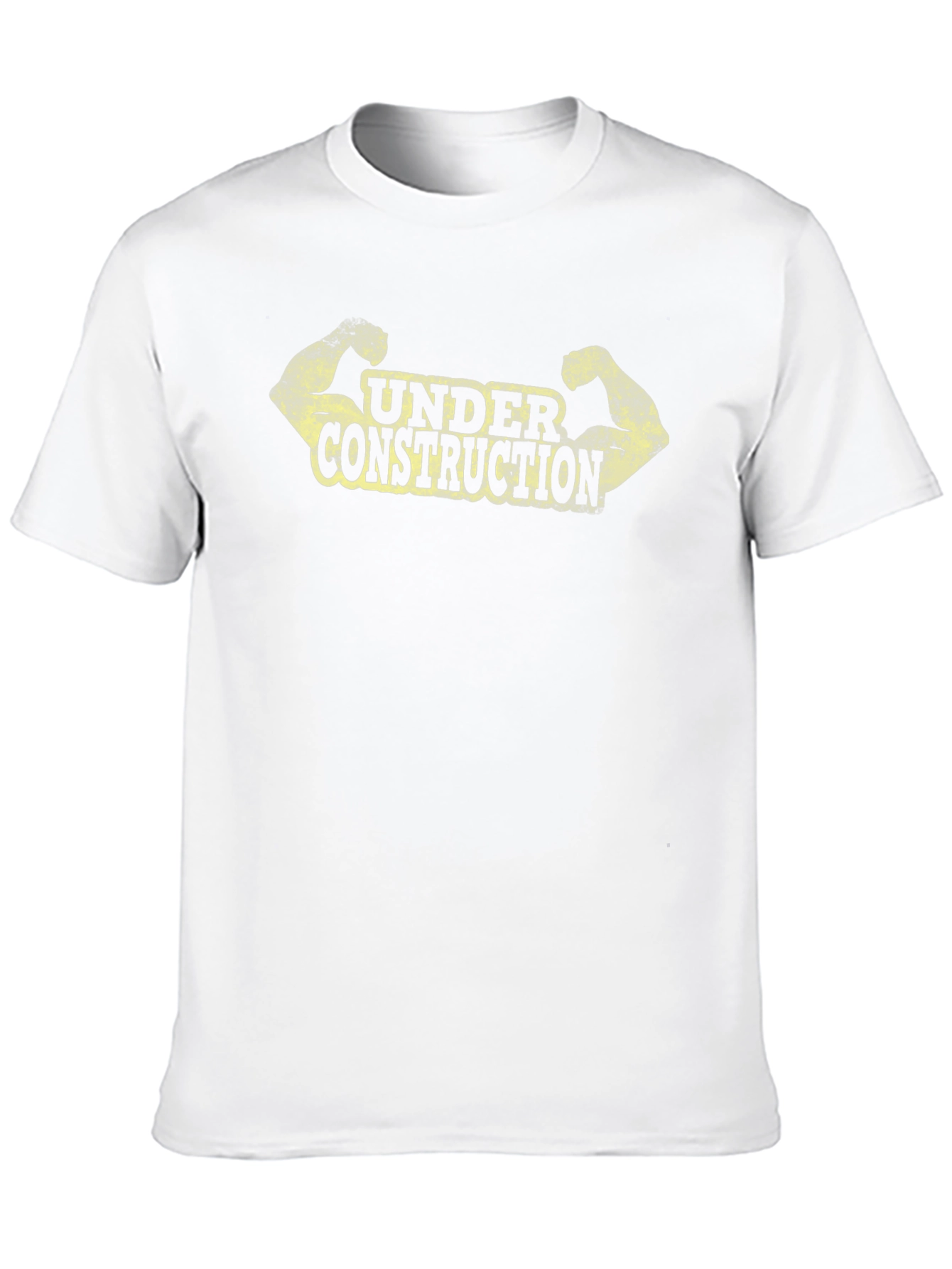 Under Construction Graphic Tee - Black Crew Neck T-Shirt